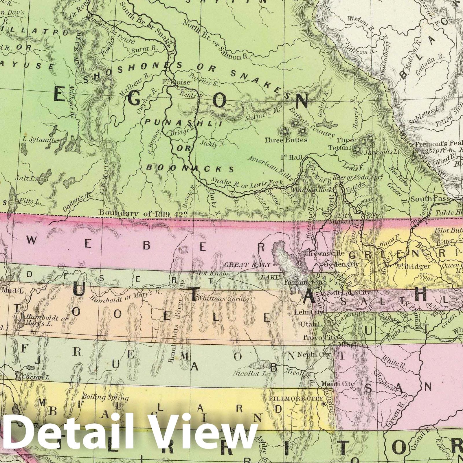 California, Oregon, Washington, Utah, New Mexico, 1856 - Historical Map Print