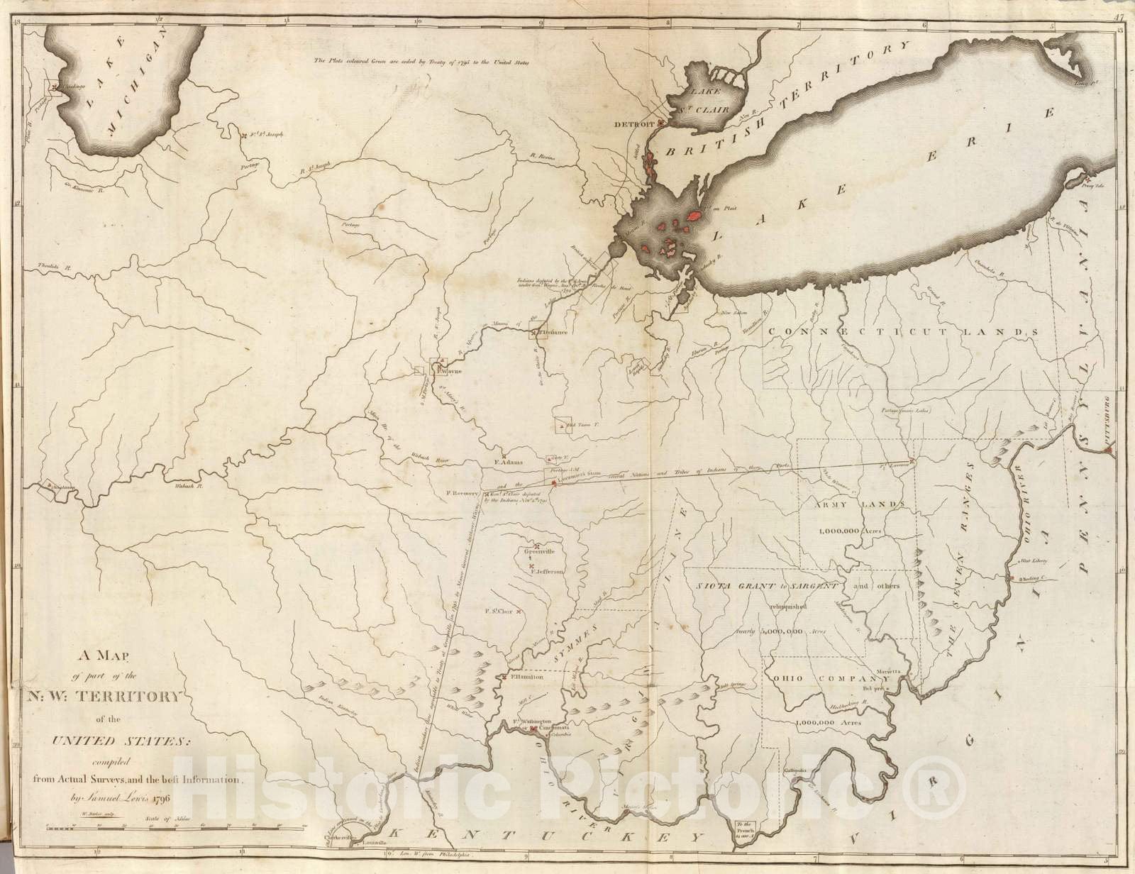 Historic Map : 1811 Map of Part of The N: W: Territory of The United States. - Vintage Wall Art