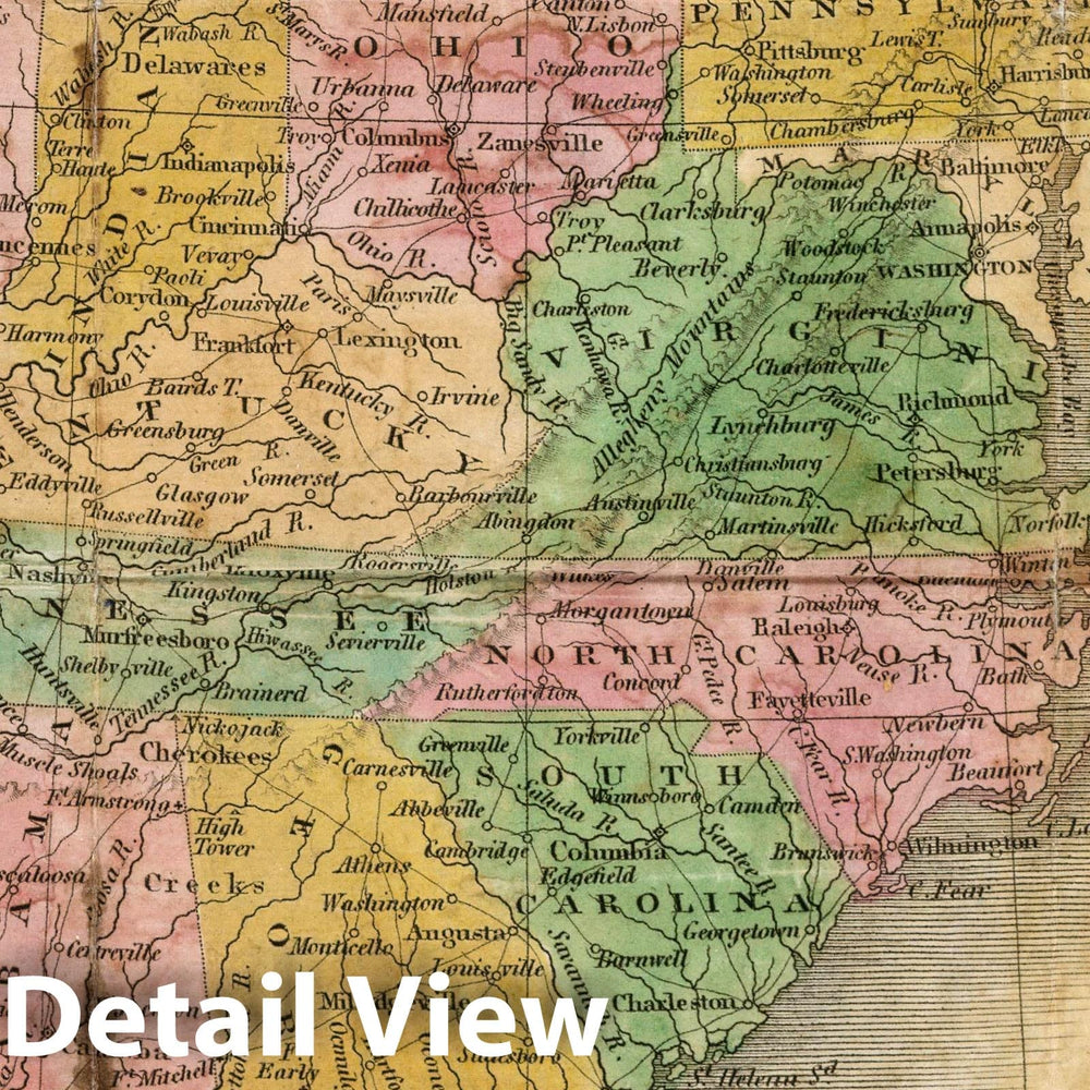 Historic Map : 1829 United States - Vintage Wall Art