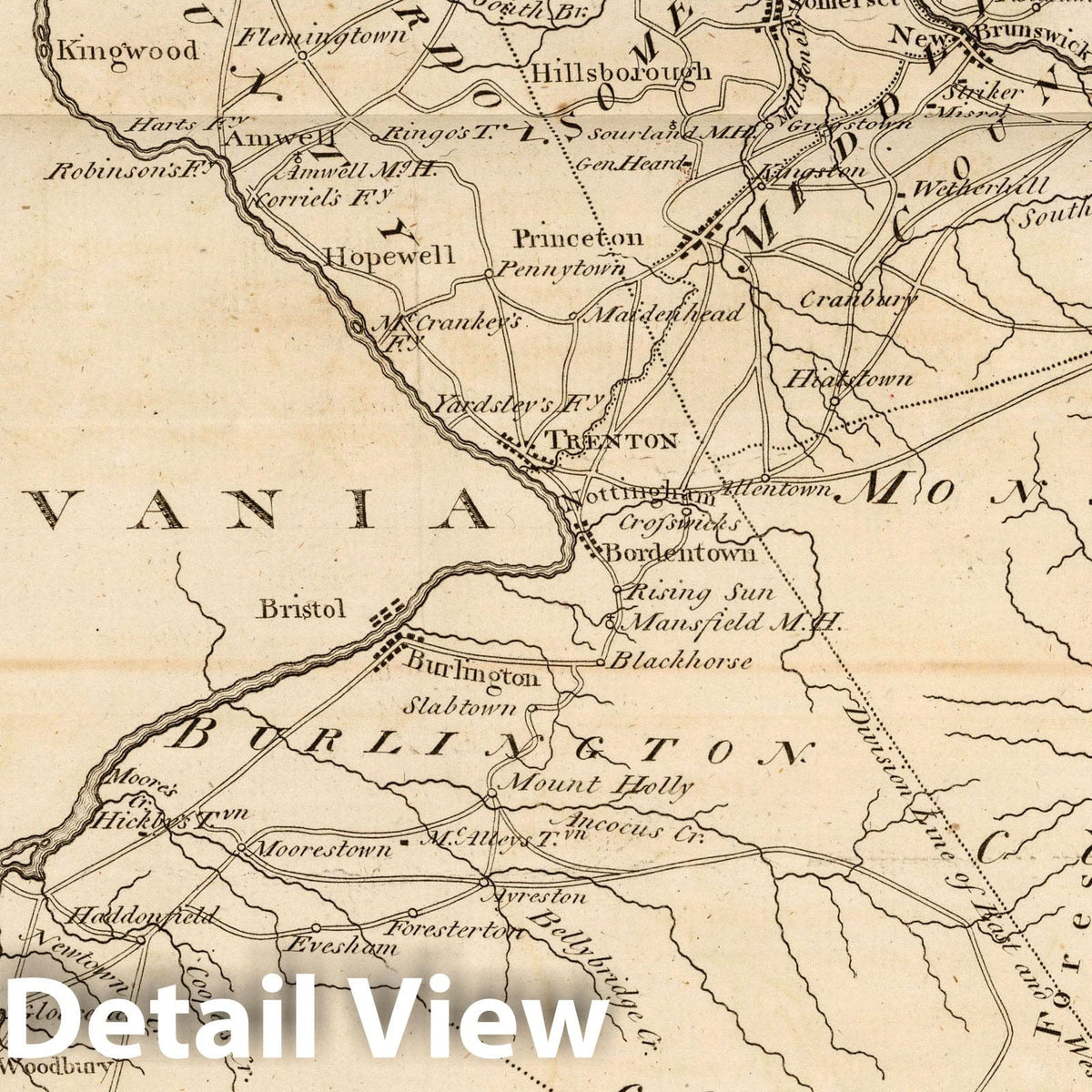 New Jersey, 1795 - Historical Map Print