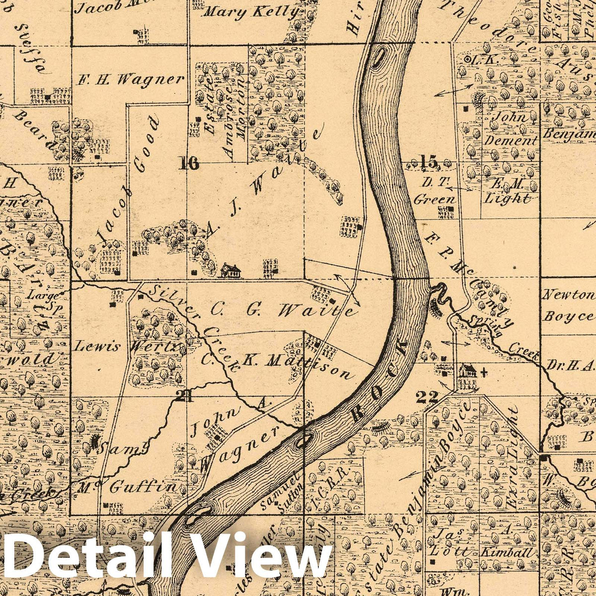 Rockvale Township, Ogle County, Illinois - Property Map, 1872