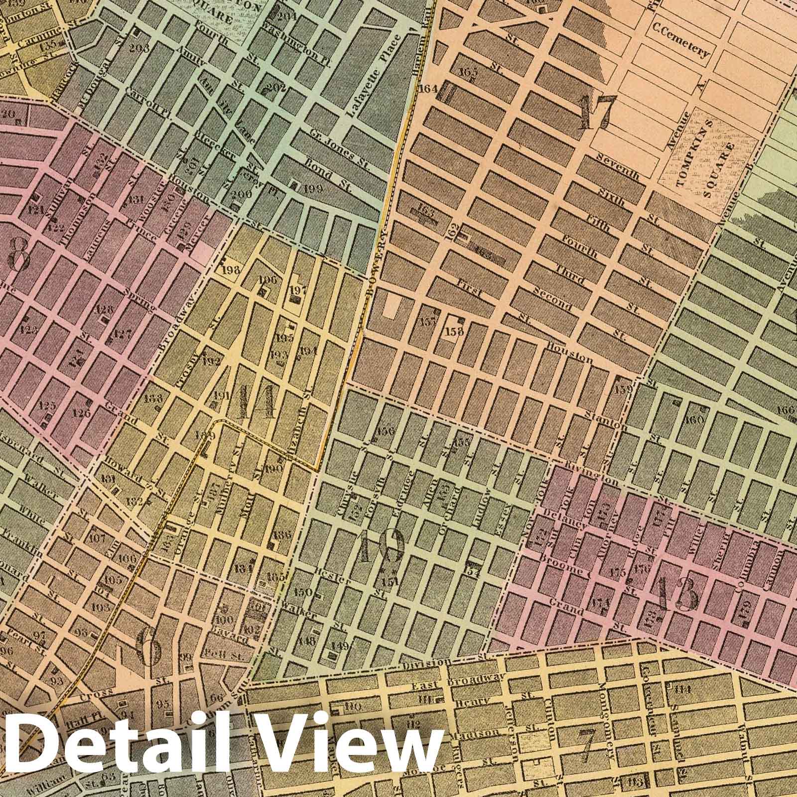 New York City 1853 - Historical Map Print
