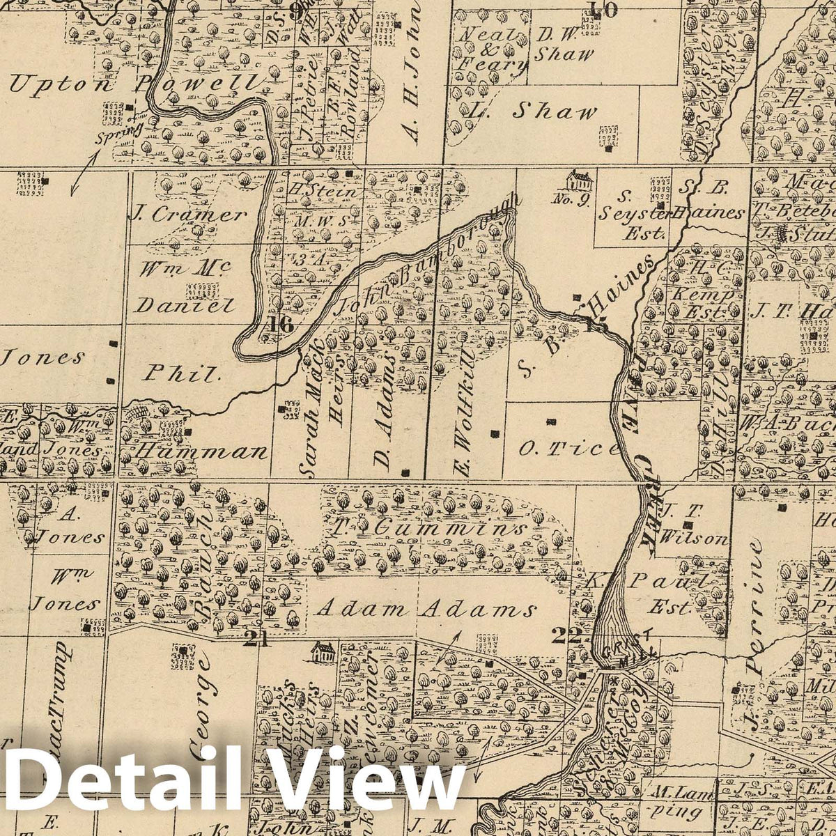 Pine Creek Township - Property Map, 1872 - Ogle County, Illinois