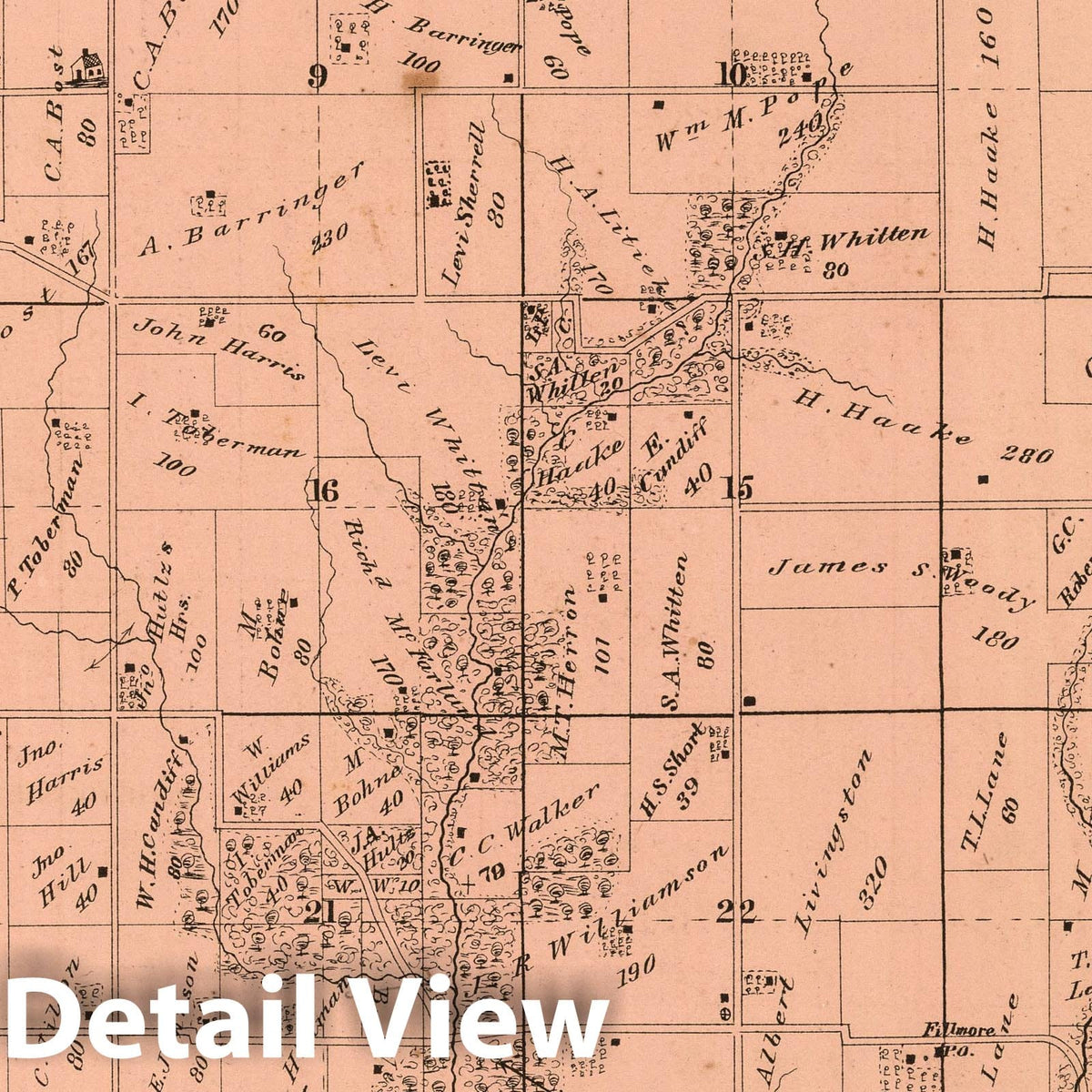 Fillmore Township, Montgomery County, Illinois - Property Map, 1874