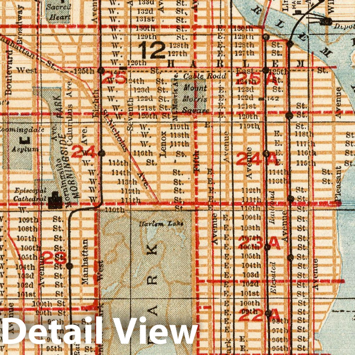 New York City Ward Map, 1894 - Historical Map Print