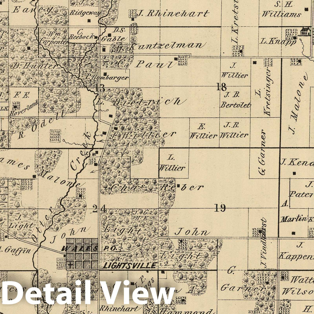 Leaf River Township - Property Map, 1872 - Ogle County, Illinois