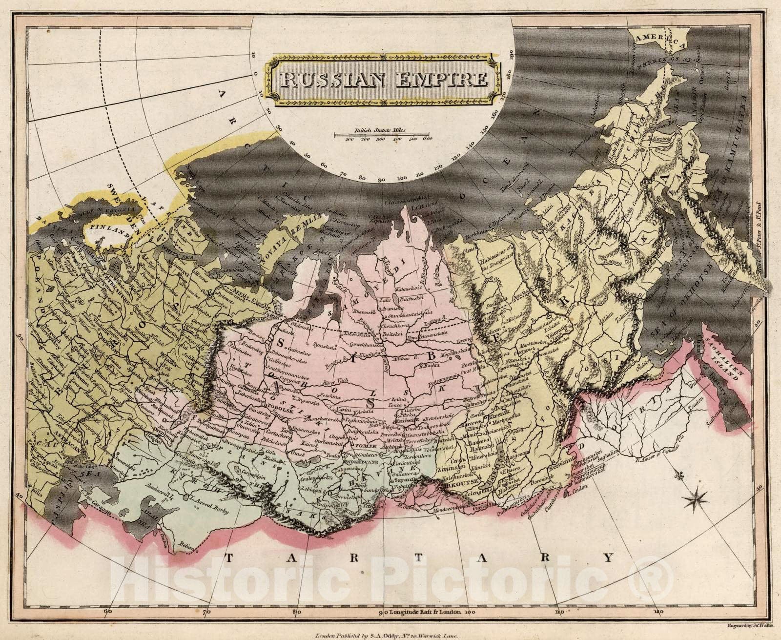 Historic Map : 1811 Russian Empire. v1 - Vintage Wall Art