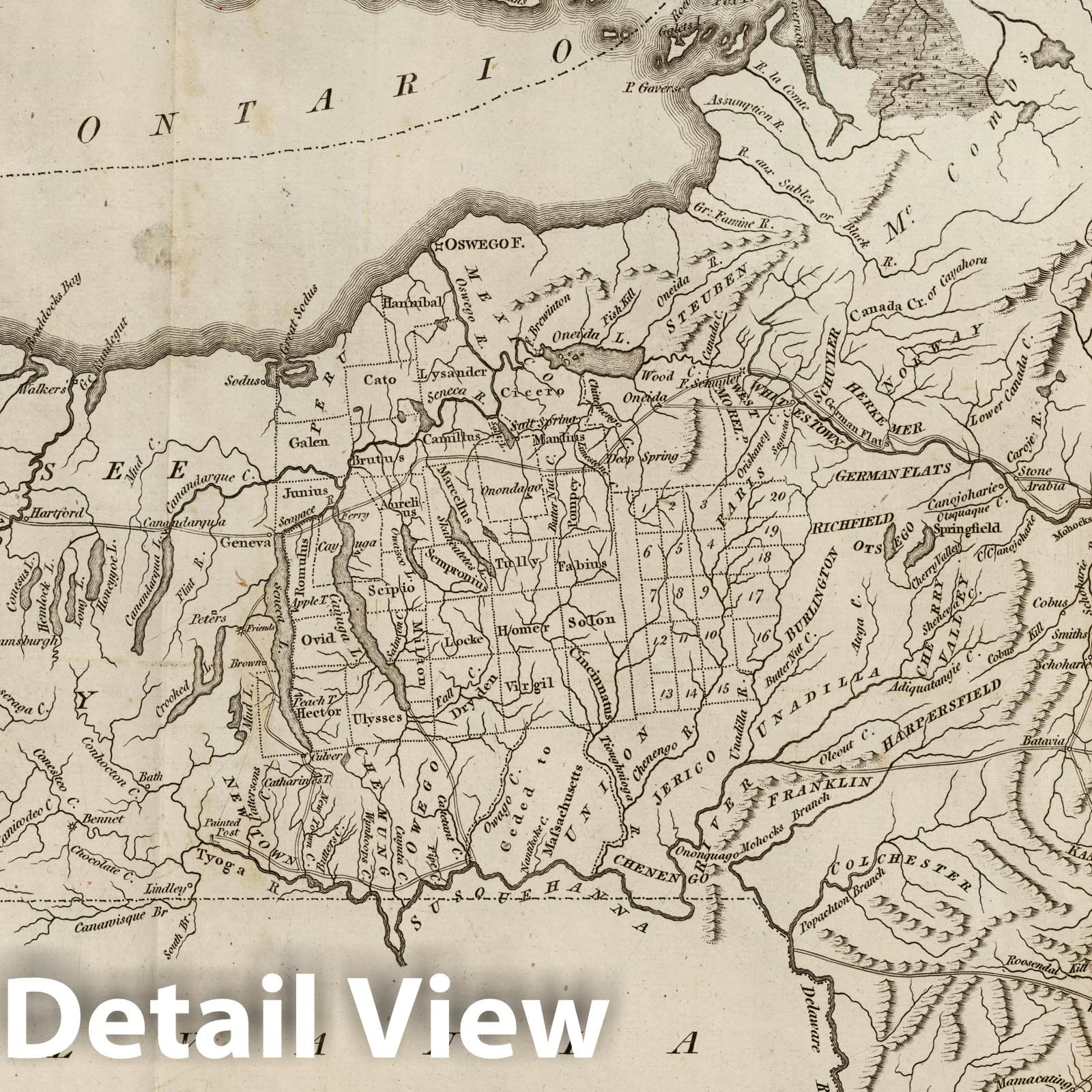 Historic Map : 1795 State of New York. - Vintage Wall Art
