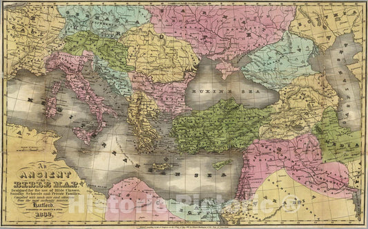 Historic Map : 1832 Bible Map - Vintage Wall Art