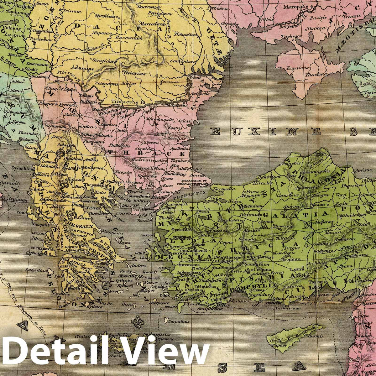 Ancient Mediterranean - Bible Lands, 1832 - Historical Map Print