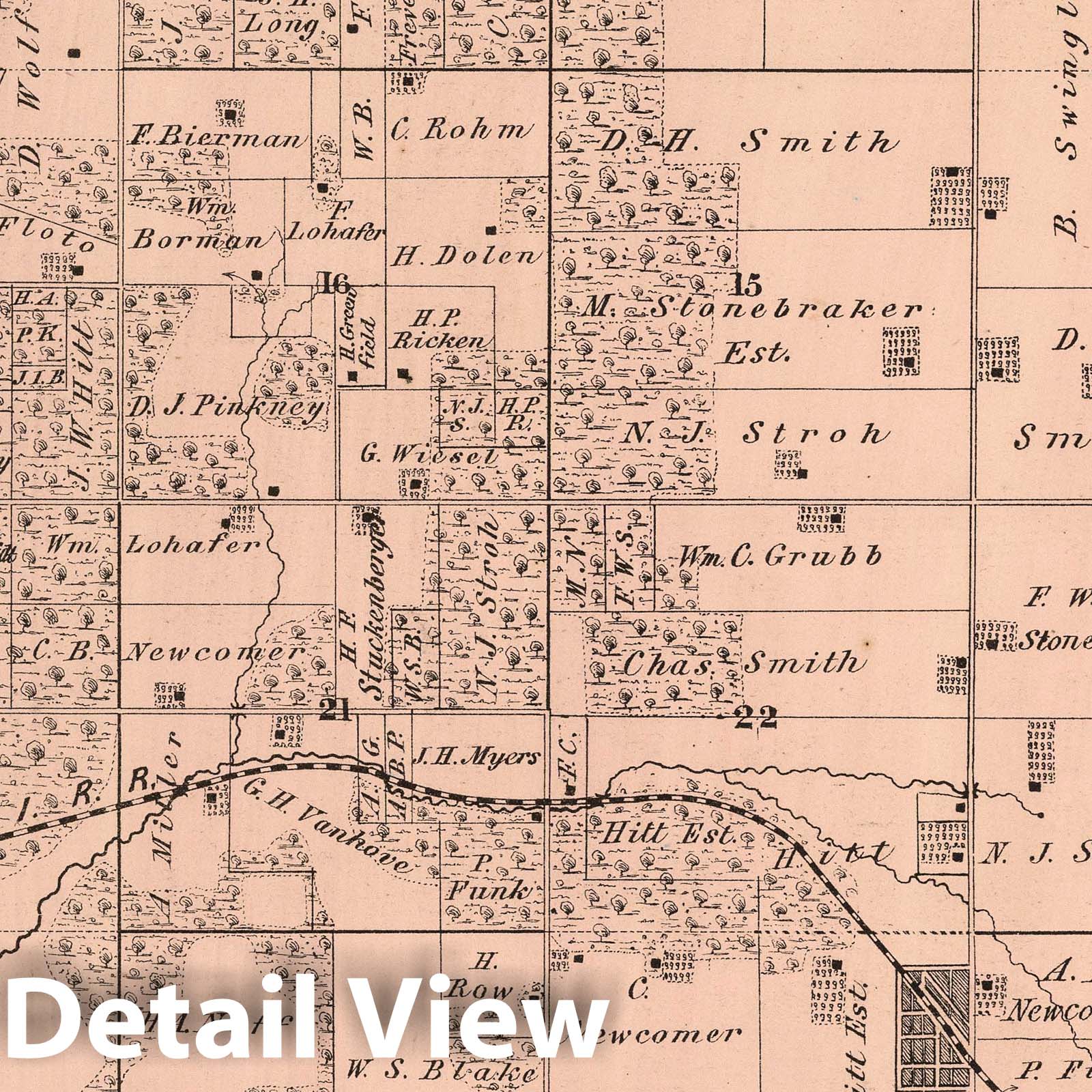 Mount Morris Township - Property Map, 1872 - Ogle County, Illinois