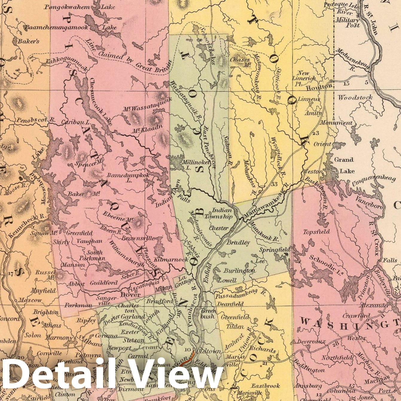 Maine - Nautical Chart, 1853 - Historical Map Print