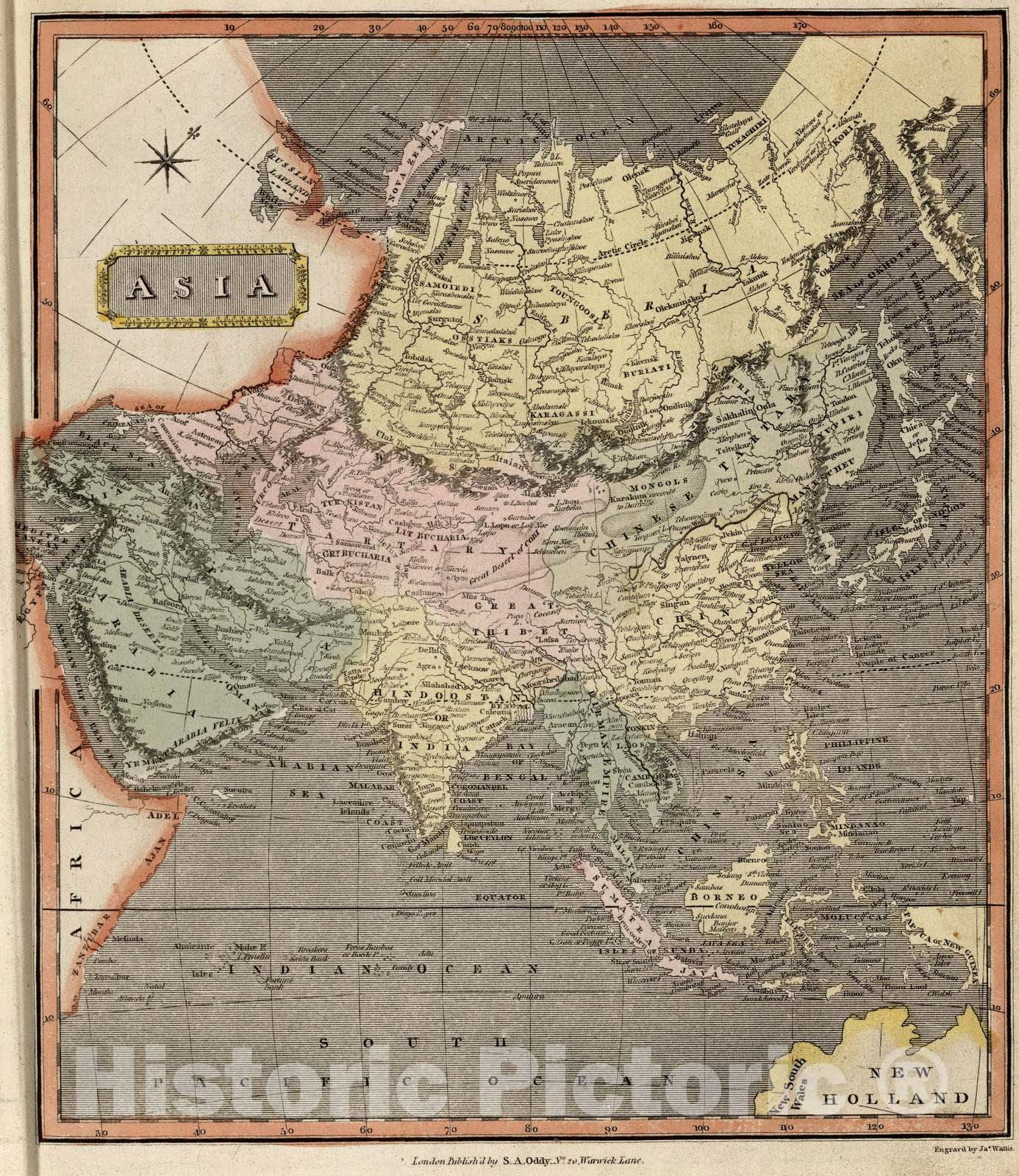 Historic Map : 1811 Asia. v3 - Vintage Wall Art