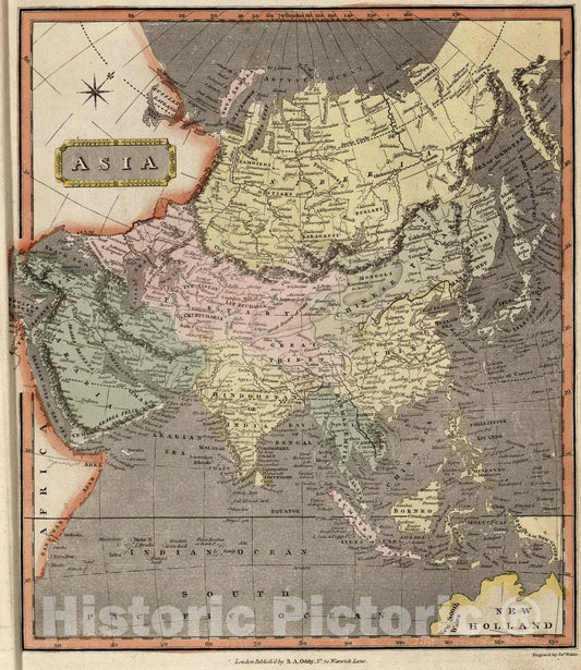 Historic Map : 1811 Asia. v3 - Vintage Wall Art