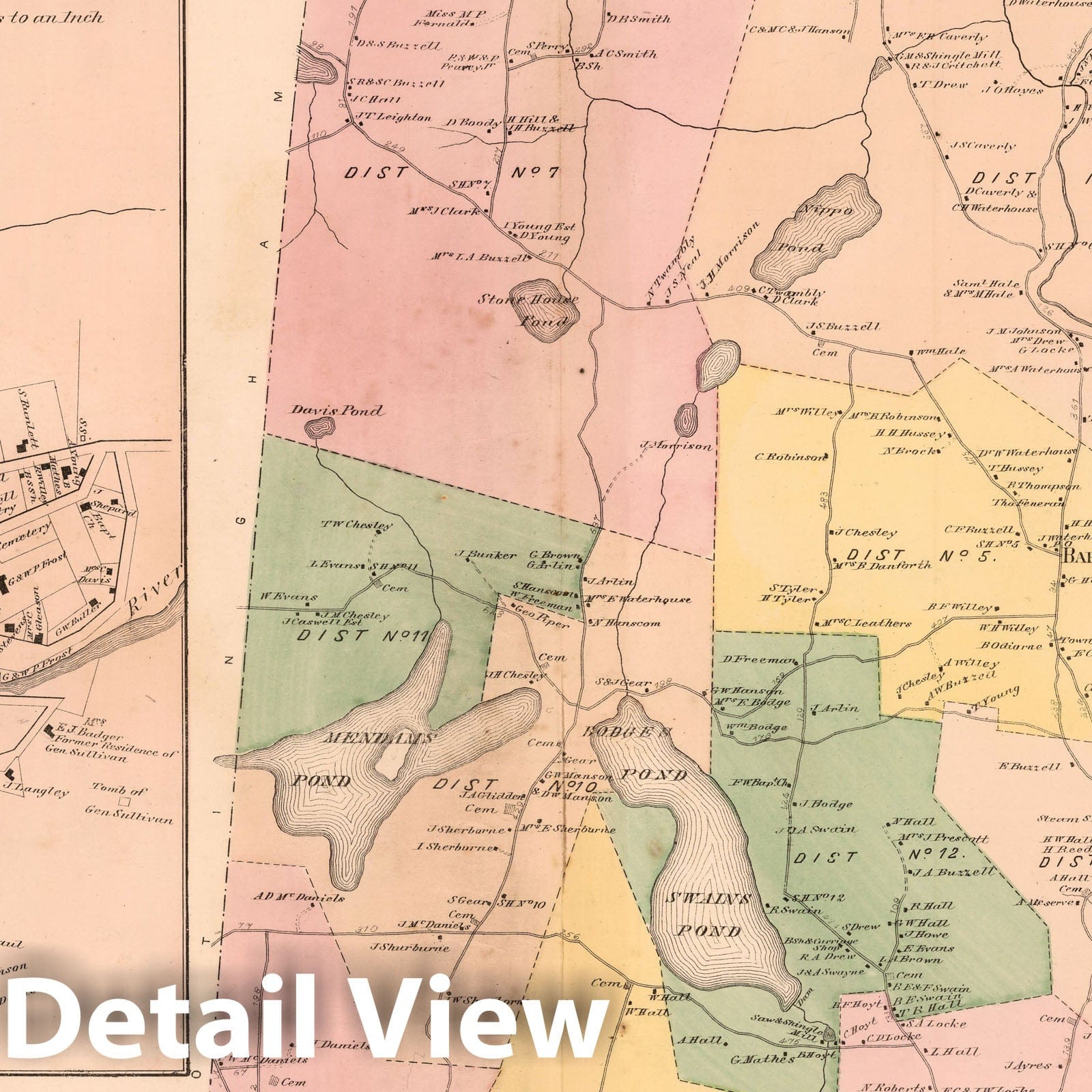 Barrington & Durham Township, Strafford County, New Hampshire Property Map 1871