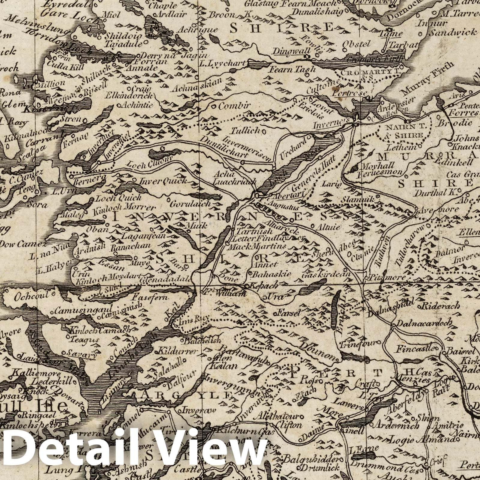 Scotland with Shetland Isles - Road Map, 1795 - Historical Map Print