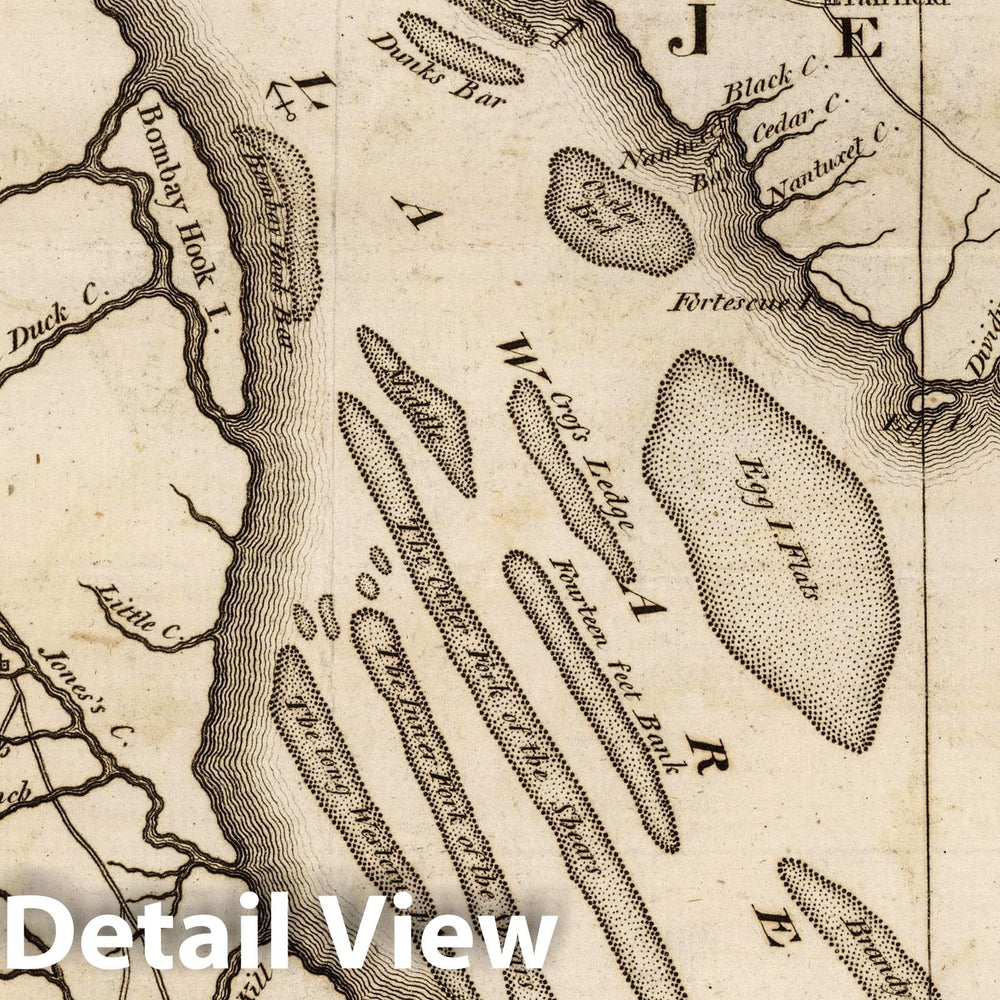 Historic Map : 1795 Delaware. - Vintage Wall Art