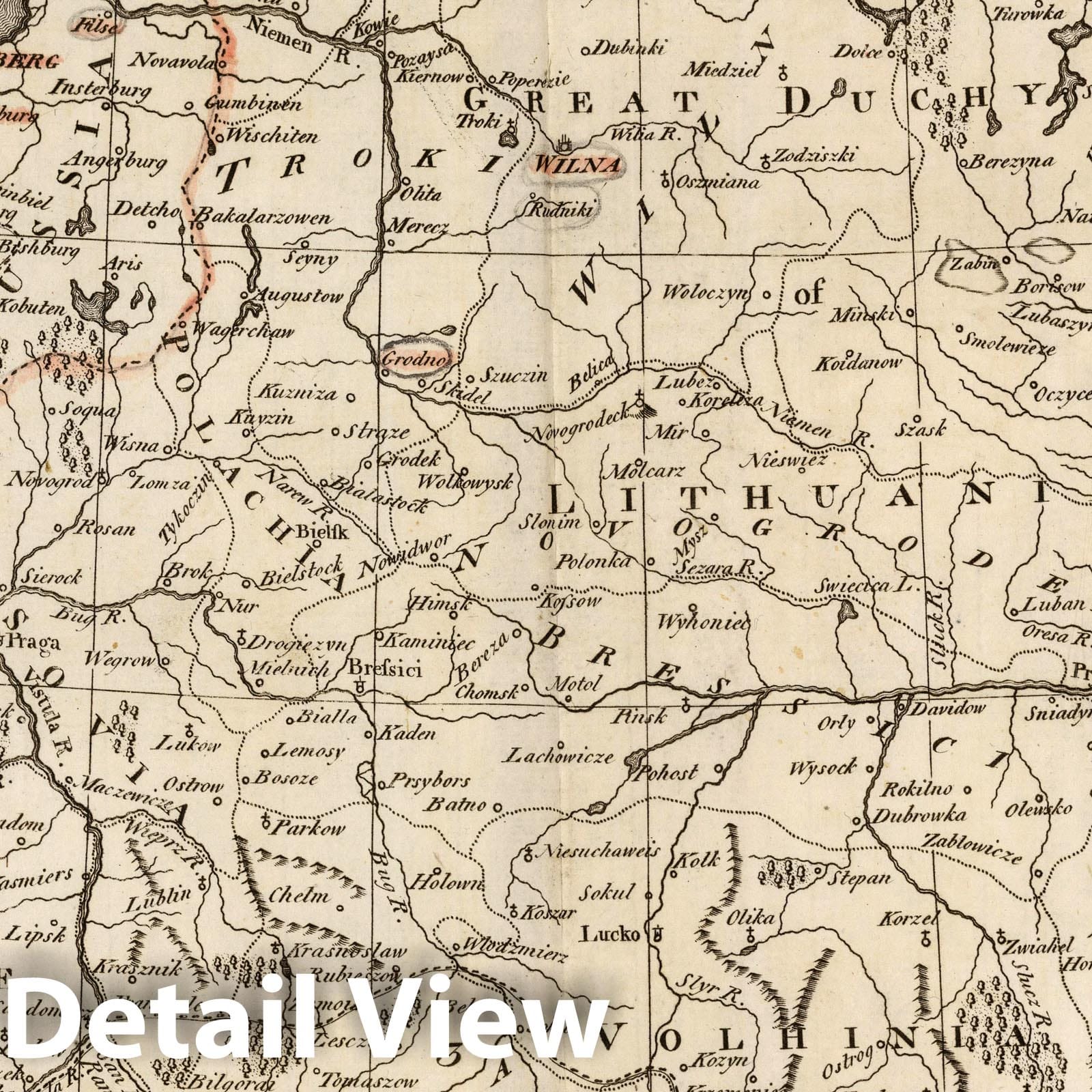 Poland, 1795 - Historical Map Print from Carey's Guthrie Geography