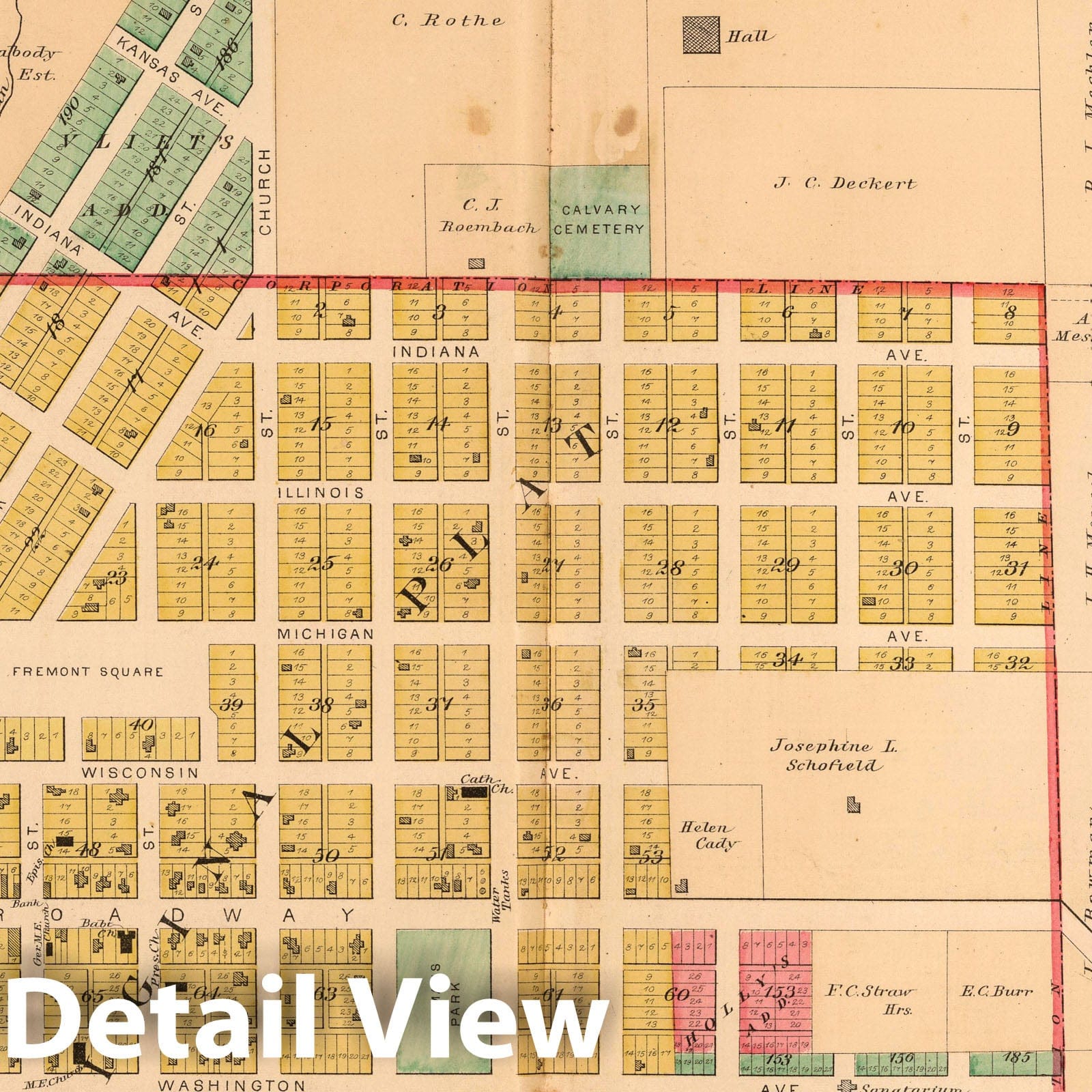 Kilbourn City and Cambria, Columbia County, Wisconsin - Property Map, 1890