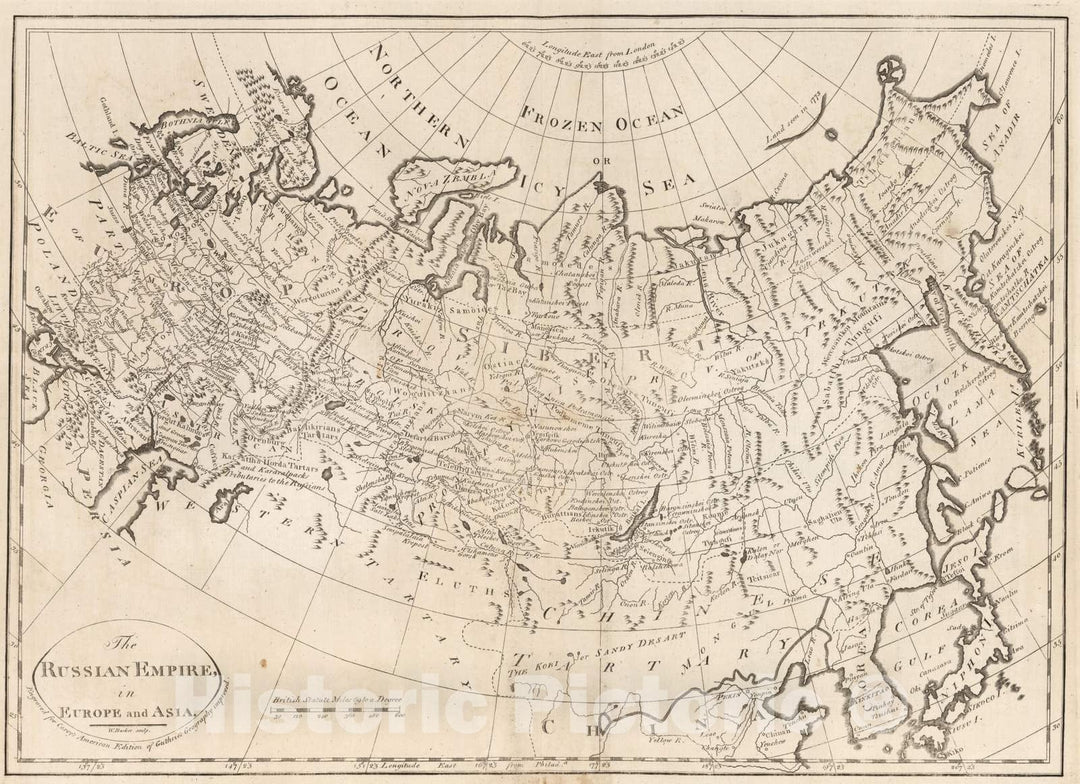 Historic Map : 1795 The Russian Empire, in Europe and Asia. - Vintage Wall Art