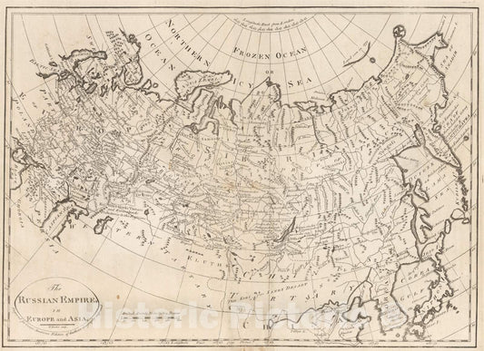 Historic Map : 1795 The Russian Empire, in Europe and Asia. - Vintage Wall Art