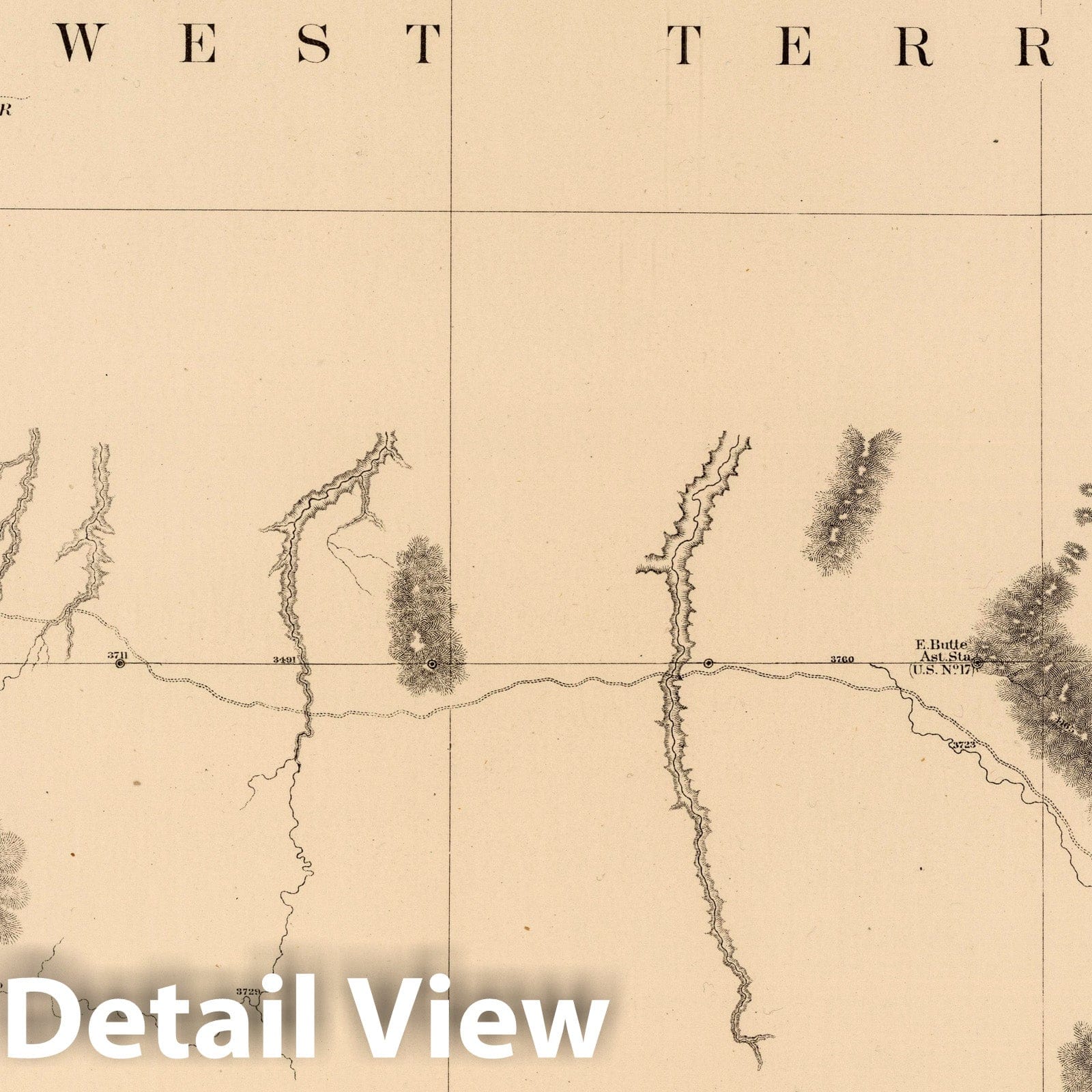 United States Northern Boundary - Lake of the Woods to Rocky Mountains, 1878 Map Print