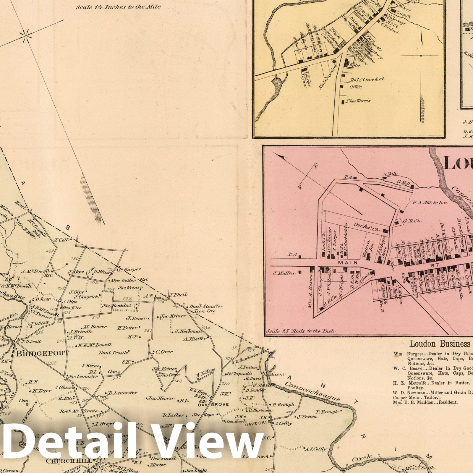 Peters Township, Franklin County, Pennsylvania - Property Map, 1868
