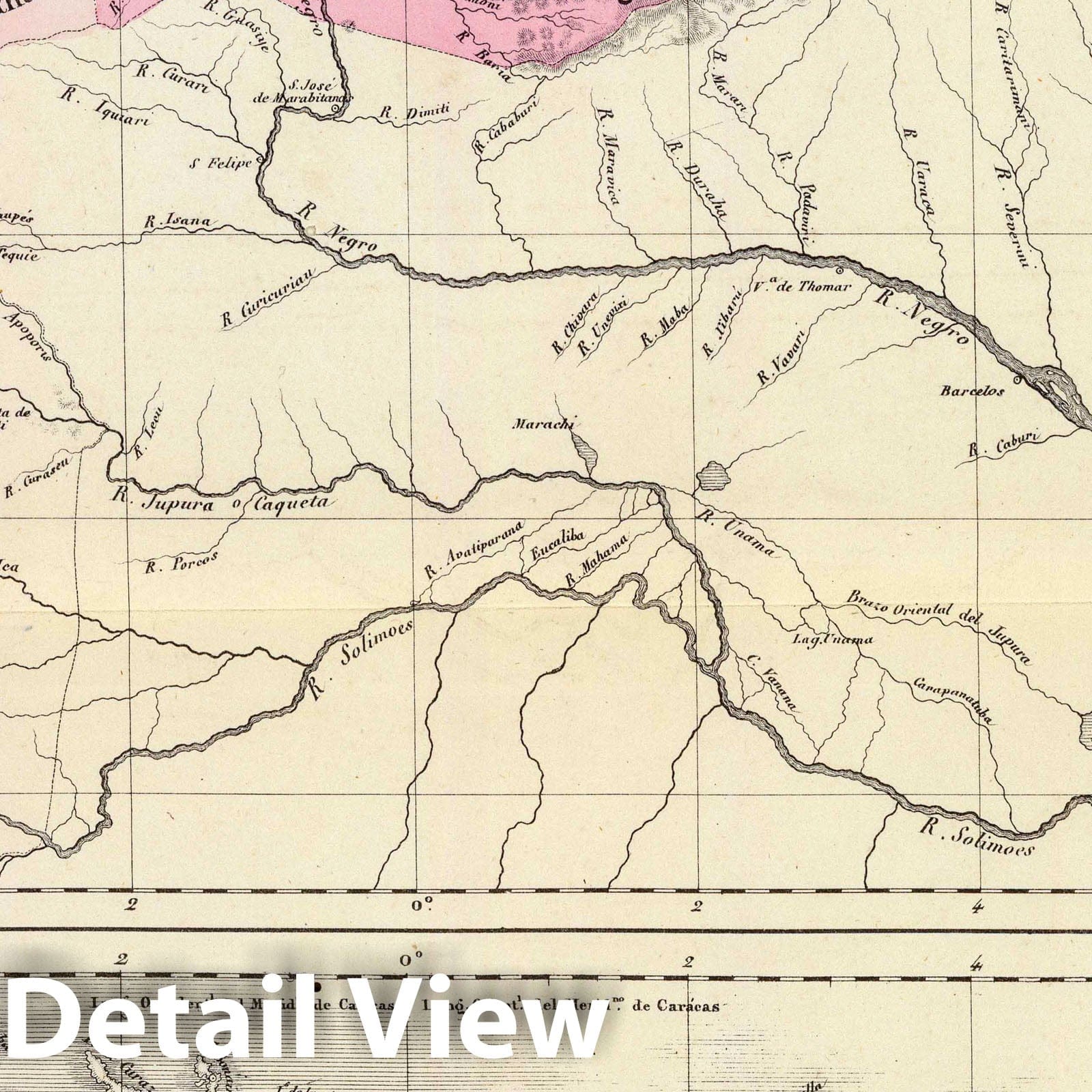 Venezuela - River Map, 1840 - Historical Hydrographic Reproduction