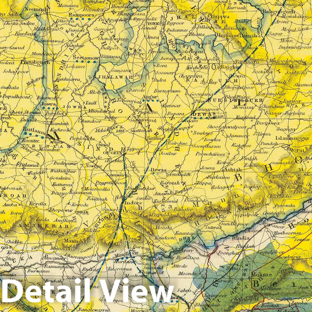 Historic Map : 1883 India 6. - Vintage Wall Art