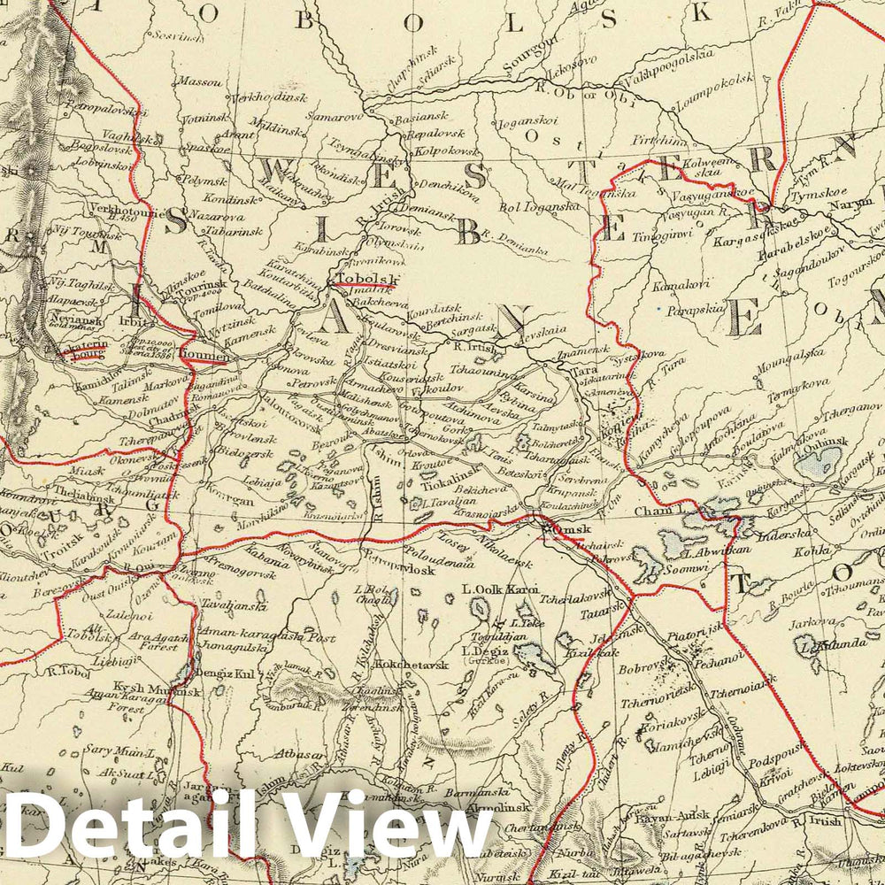 Historic Map : 1883 Russia in Asia 1. - Vintage Wall Art