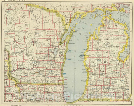 Historic Map : 1883 E. United States 1. - Vintage Wall Art