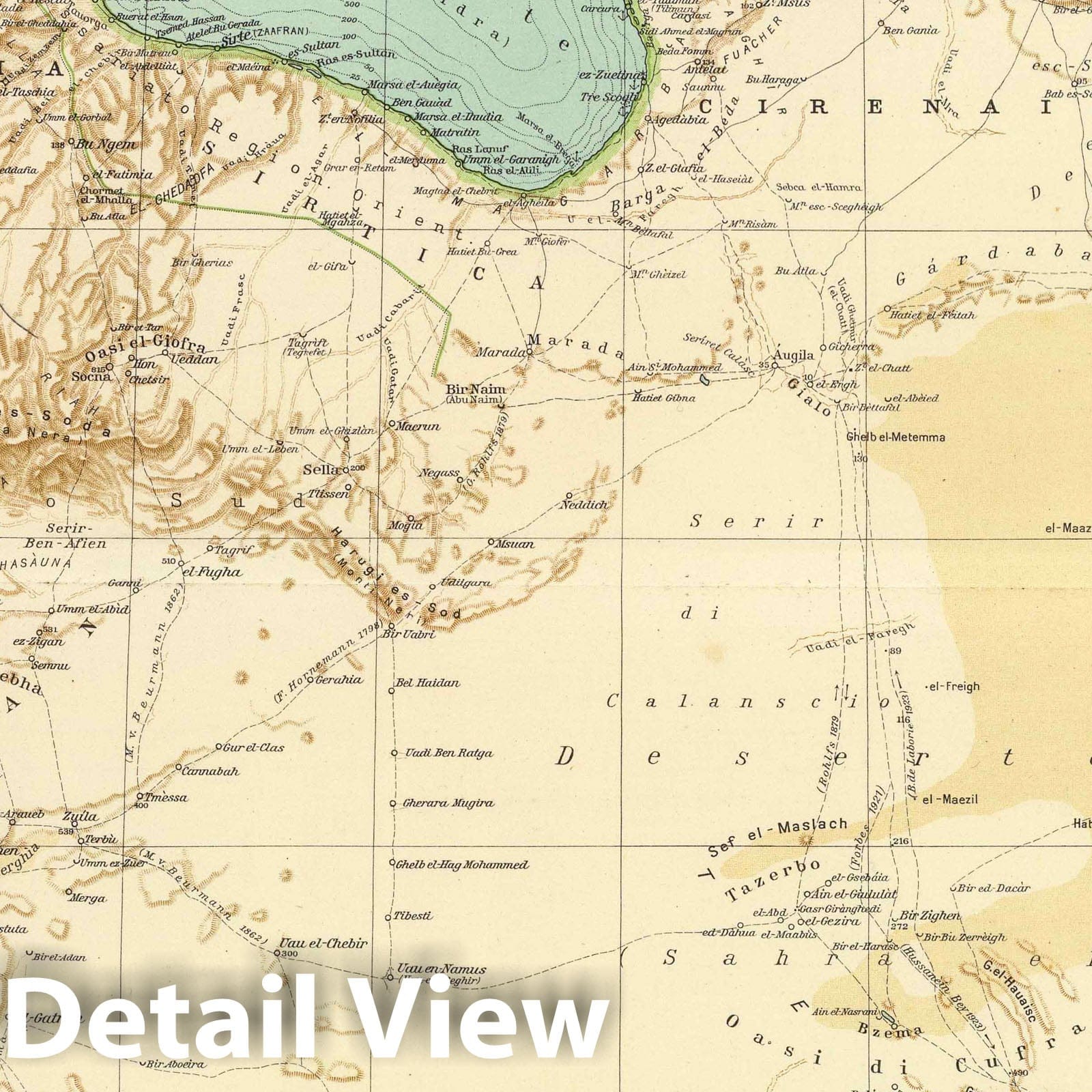 Libya 1929 Historical Map Print - Touring Club Italiano