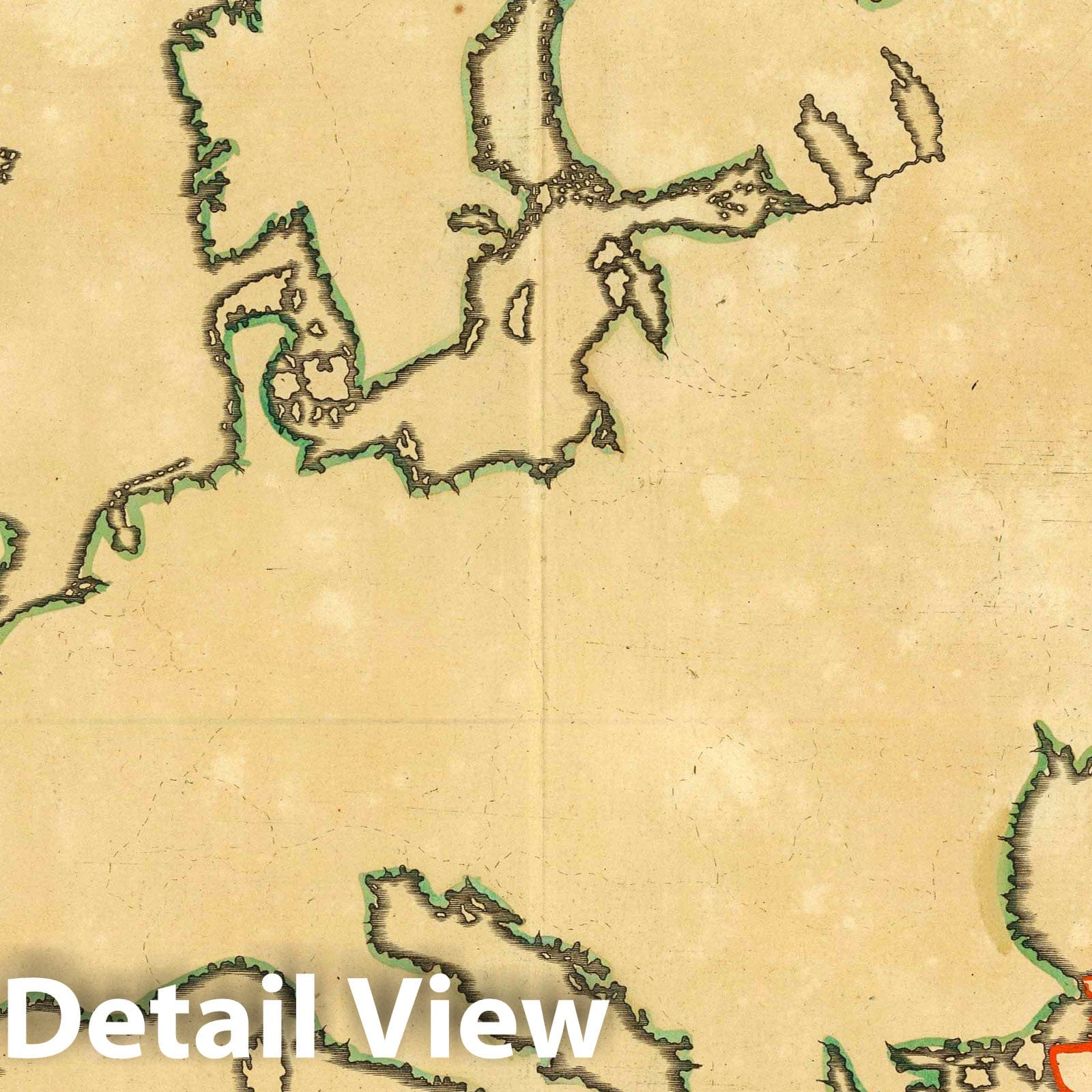Europe - Boundary Map, 1693 - Historical Map Print