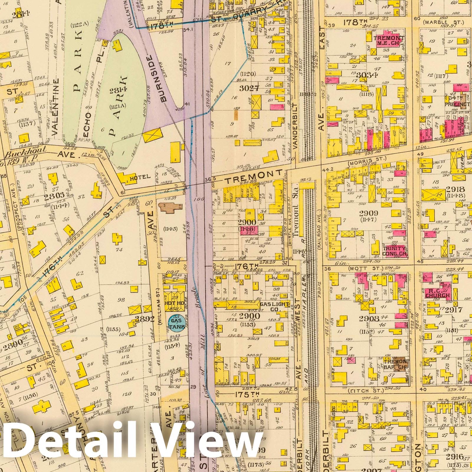 Bronx, New York - Plate No. 23, 1893 - Historical Ward Map