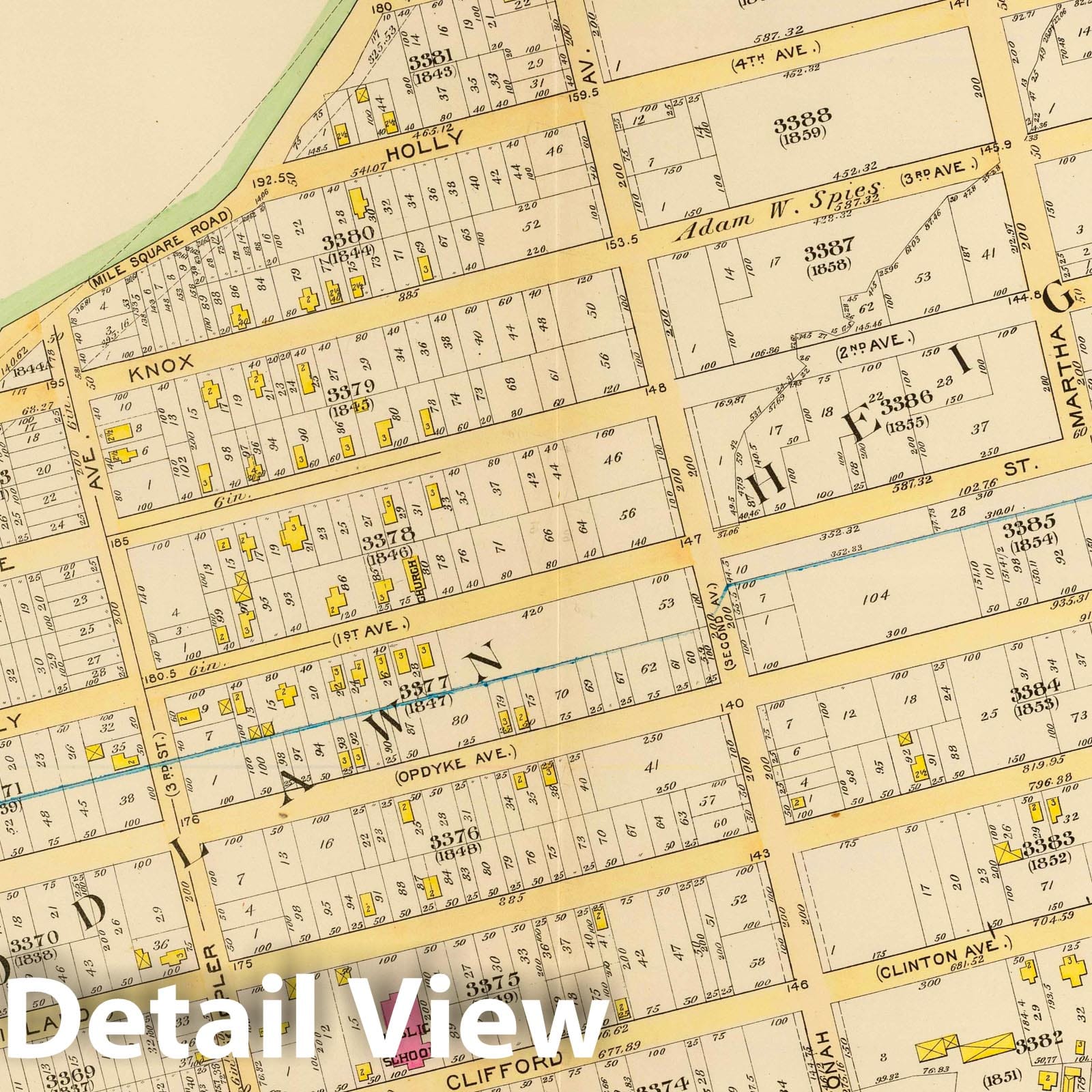 Bronx, New York - Plate No. 39, 1893 Historical Map Print