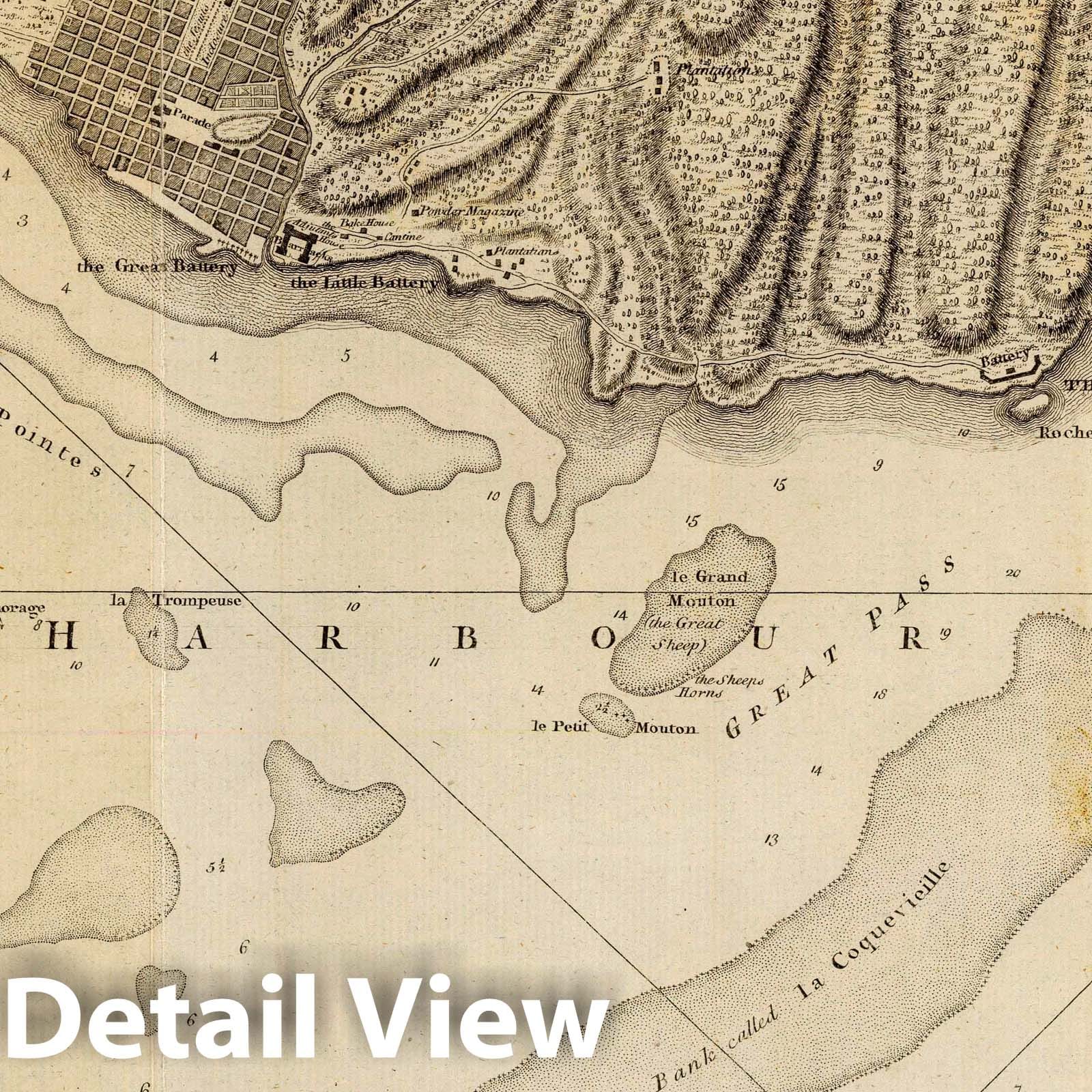 Cap-Francais, Haiti - Nautical Chart, 1760 - Historical Map Print