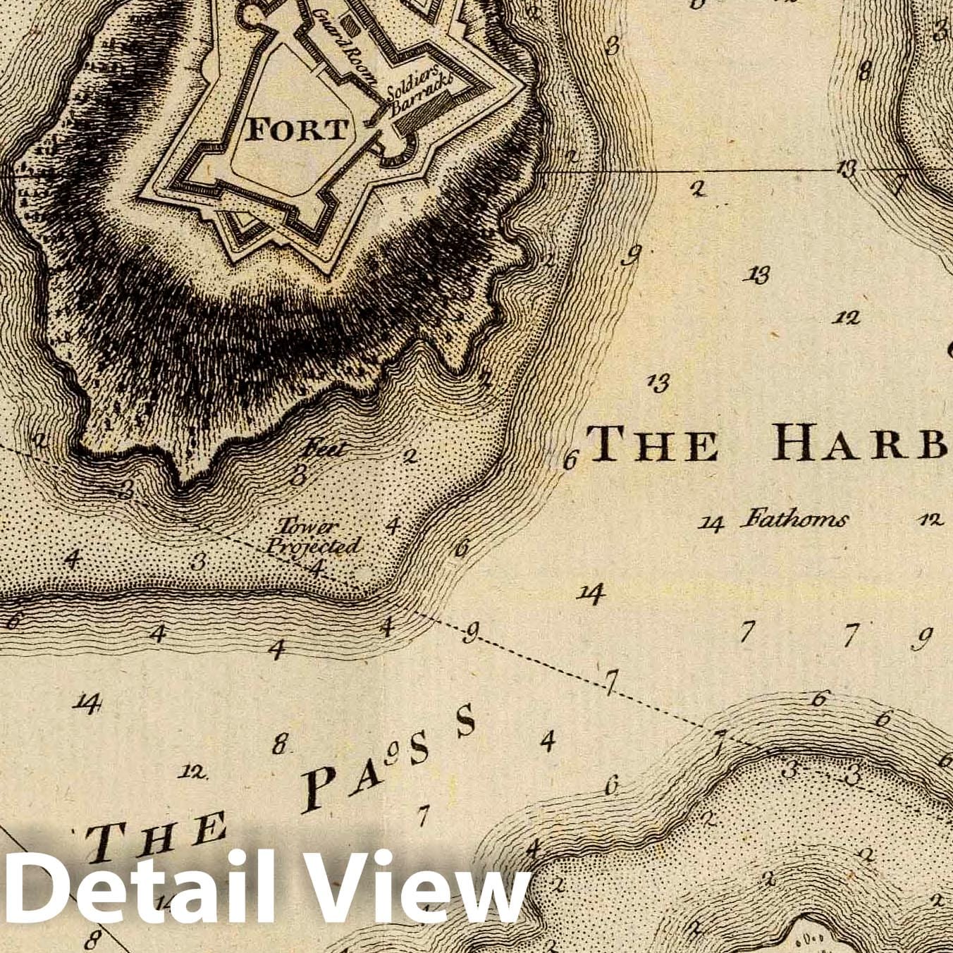 Grenada - Nautical Chart, 1760 - Historical Map Print