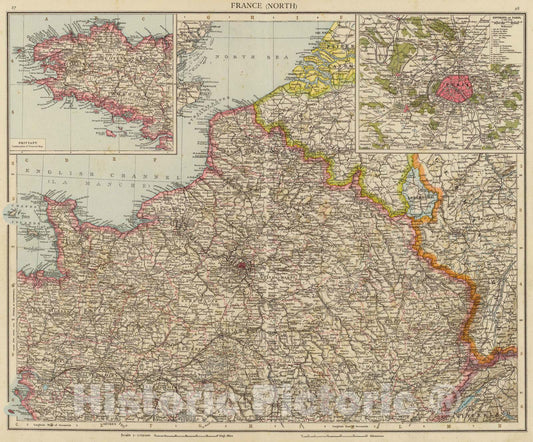 Historic Wall Map : France, 1895 France N. , Vintage Wall Art