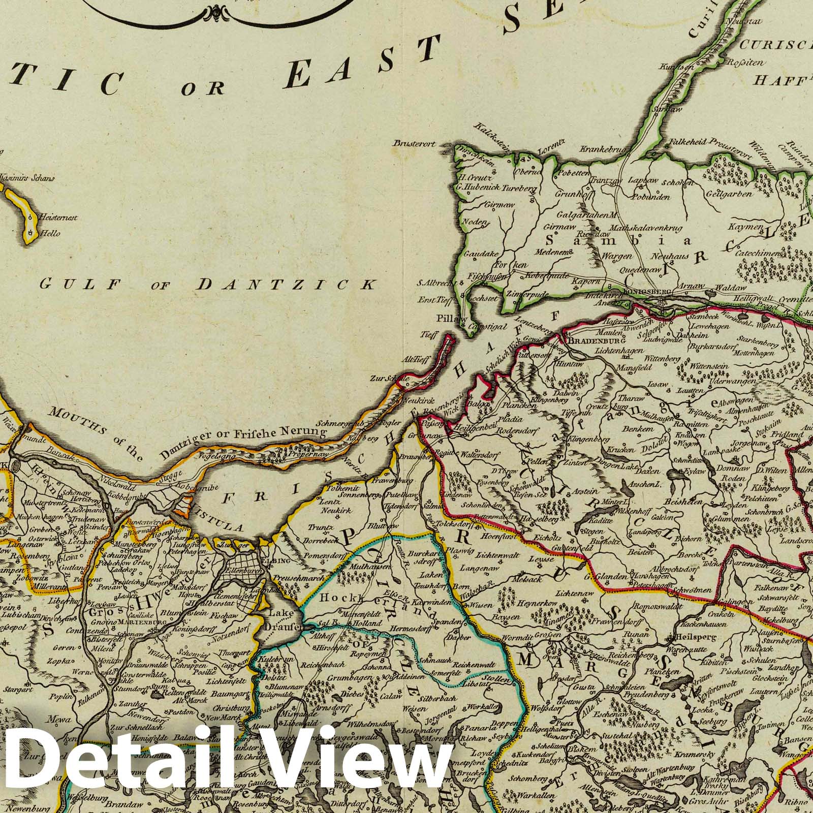 Prussia and Western Prussia, Danzig, 1794 - Historical Map Print