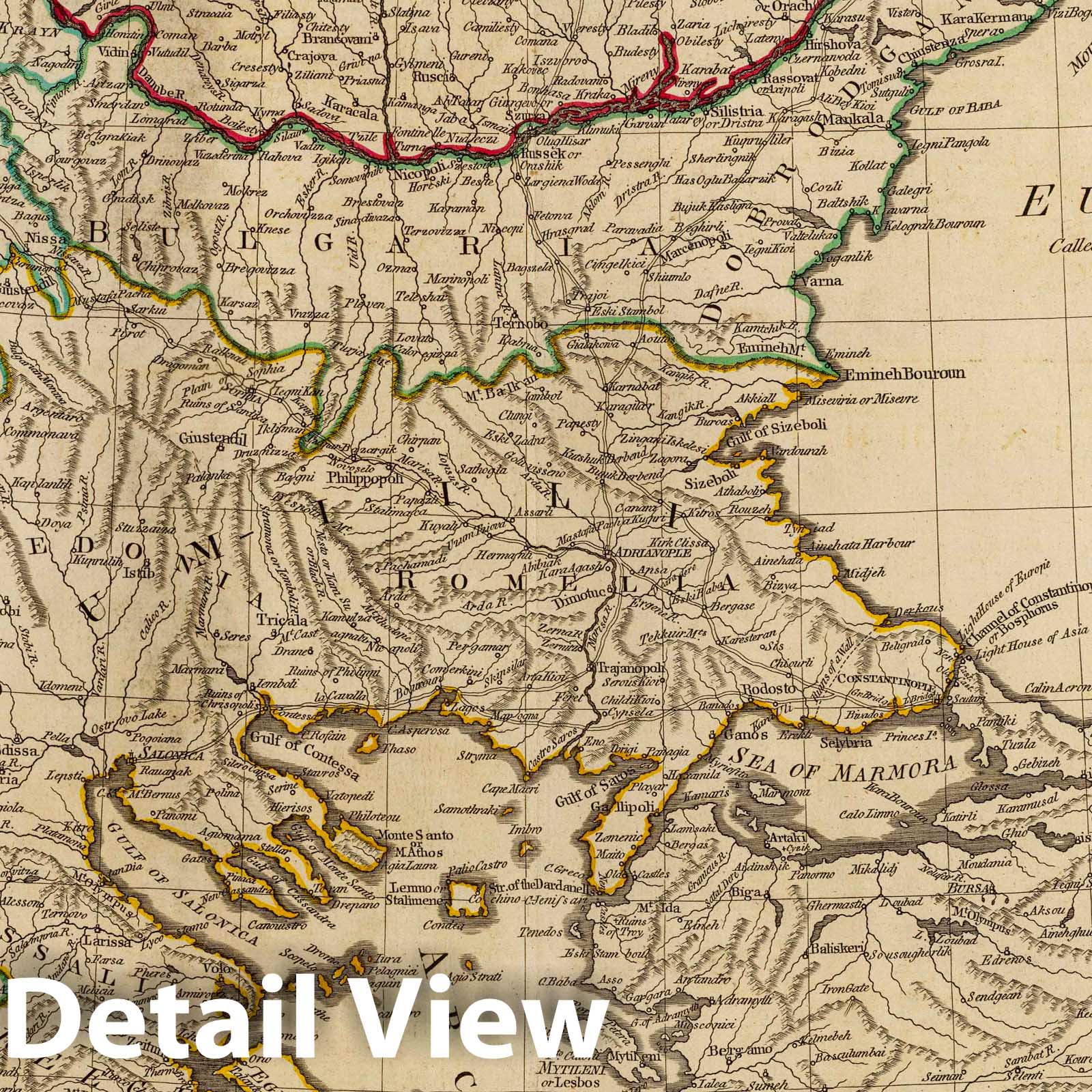 Turkey in Europe, 1794 - Historical Map Print