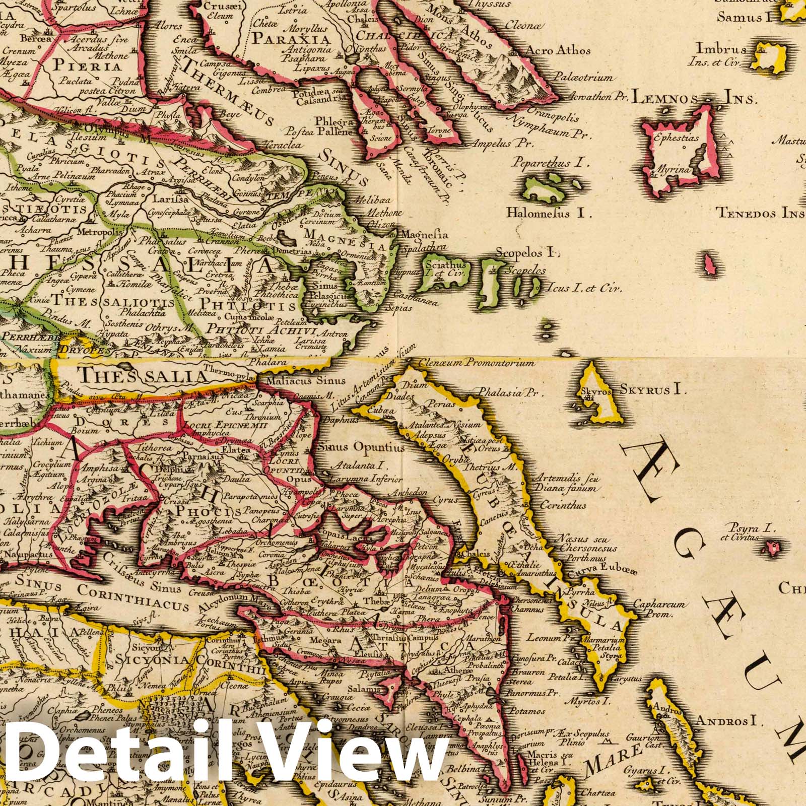 Ancient Greece, 1742 - Historical Map Print