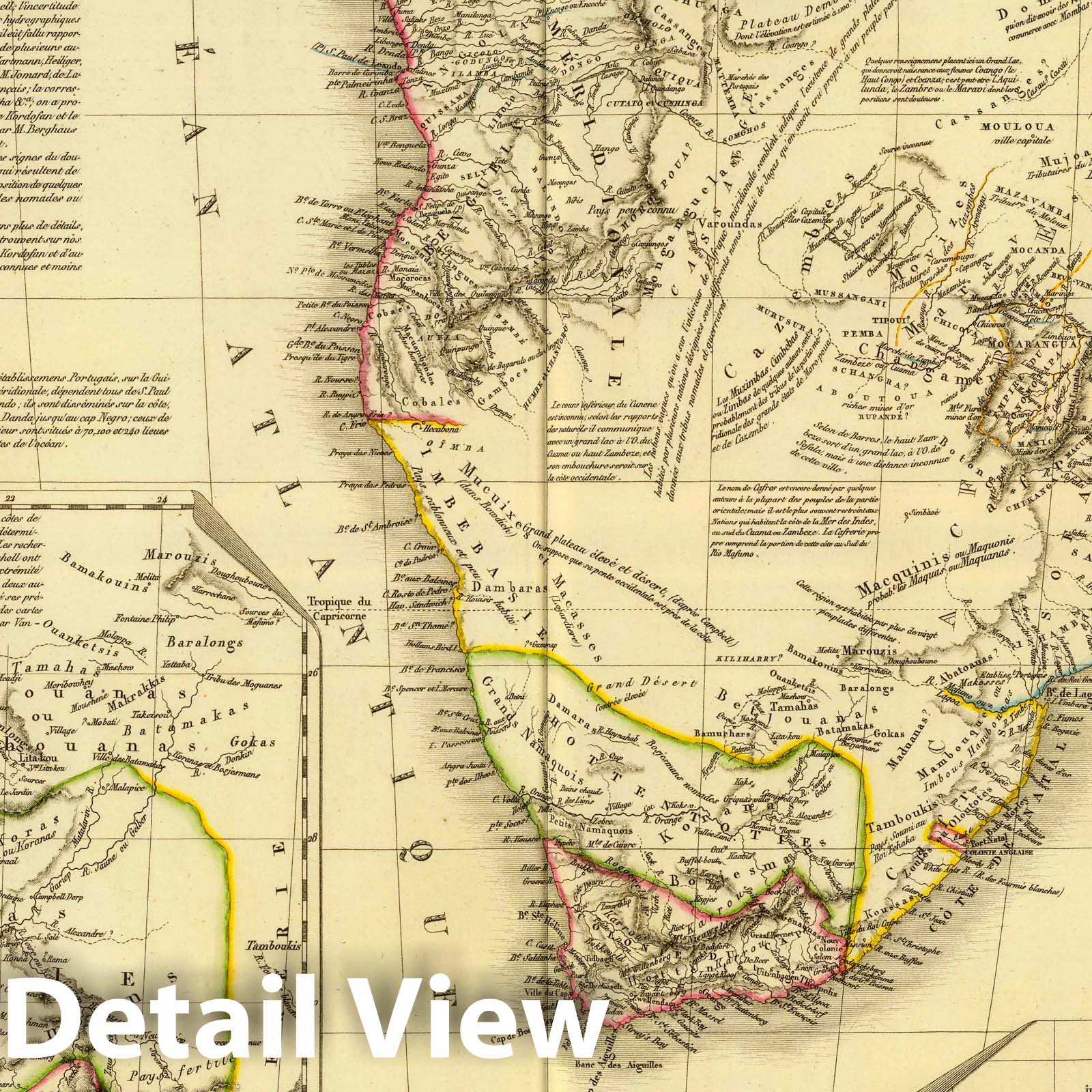 Southern Africa 1828 - Historical Map Print