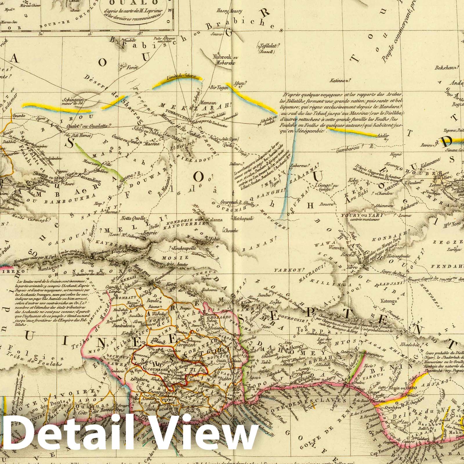 Senegambia, Sudan, and Northern Guinea, 1828 - Historical Map Print