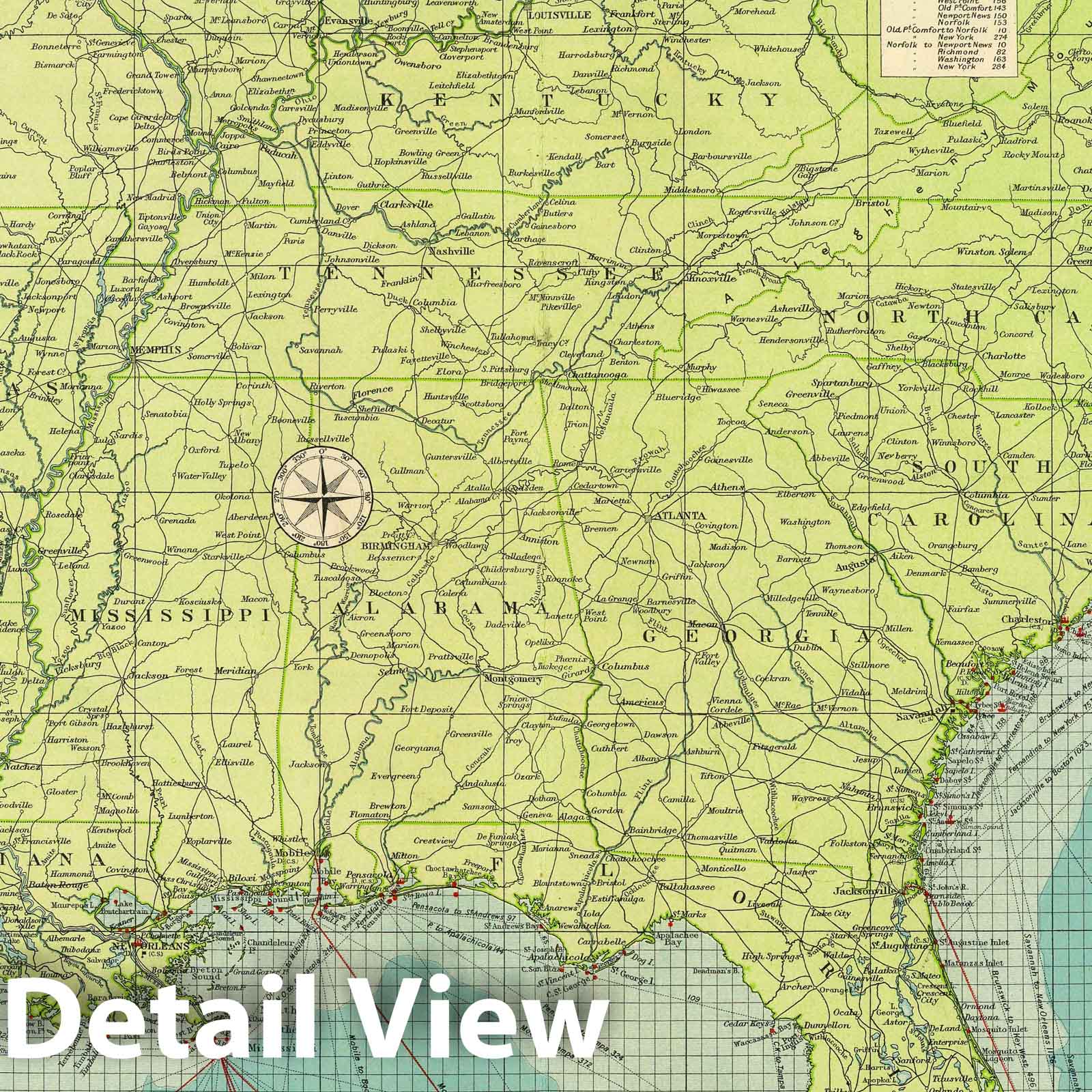 American Atlantic Ports, South Sheet - 1922 Nautical Chart