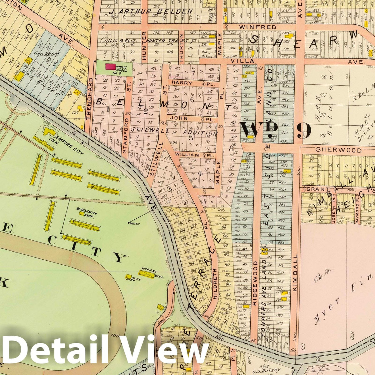 Yonkers, New York - Plate No. 20, 1907 - Historical Map Print