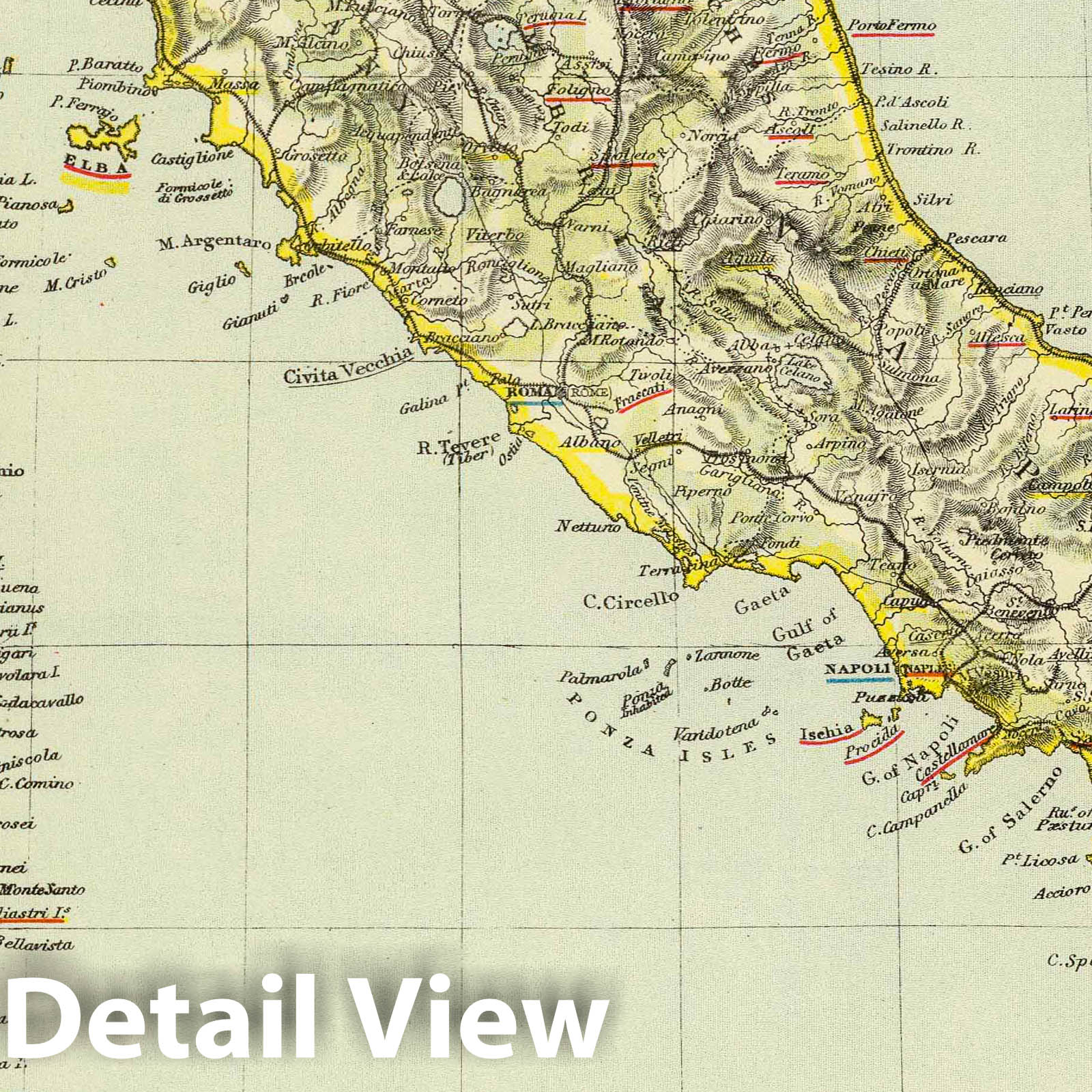 Italy, Sicily, Malta, Sardinia & Corsica - Railroad Map, 1883