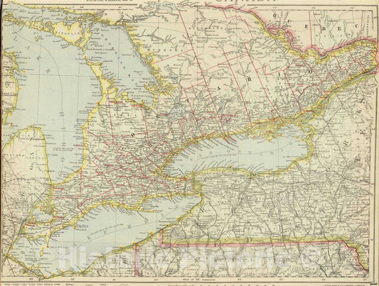 Historic Map : 1883 Canada 3. - Vintage Wall Art
