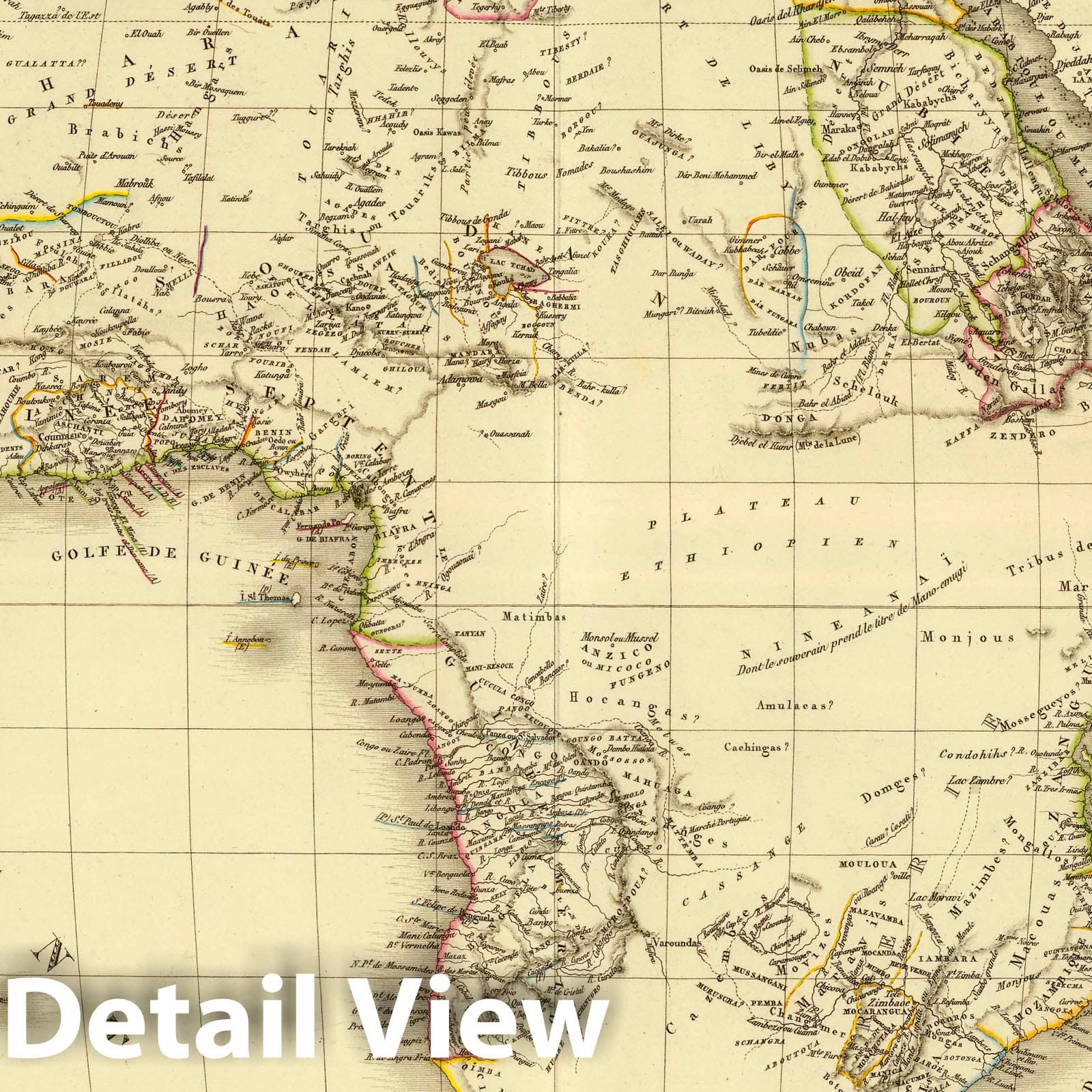 Africa, 1828 - Historical Map Print
