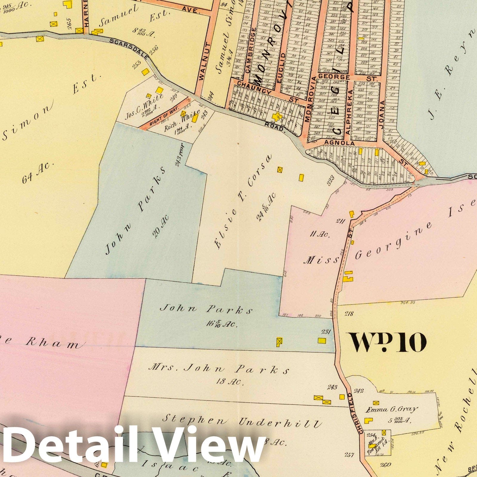 Yonkers, New York - Plate No. 24, 1907 - Historical Map Print