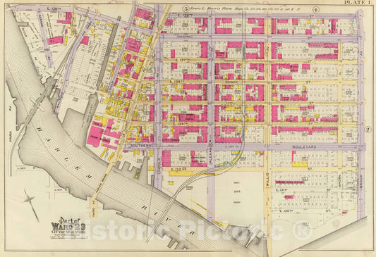 Historic Map : City Atlas - 1893 1, Ward 23. - Vintage Wall Art